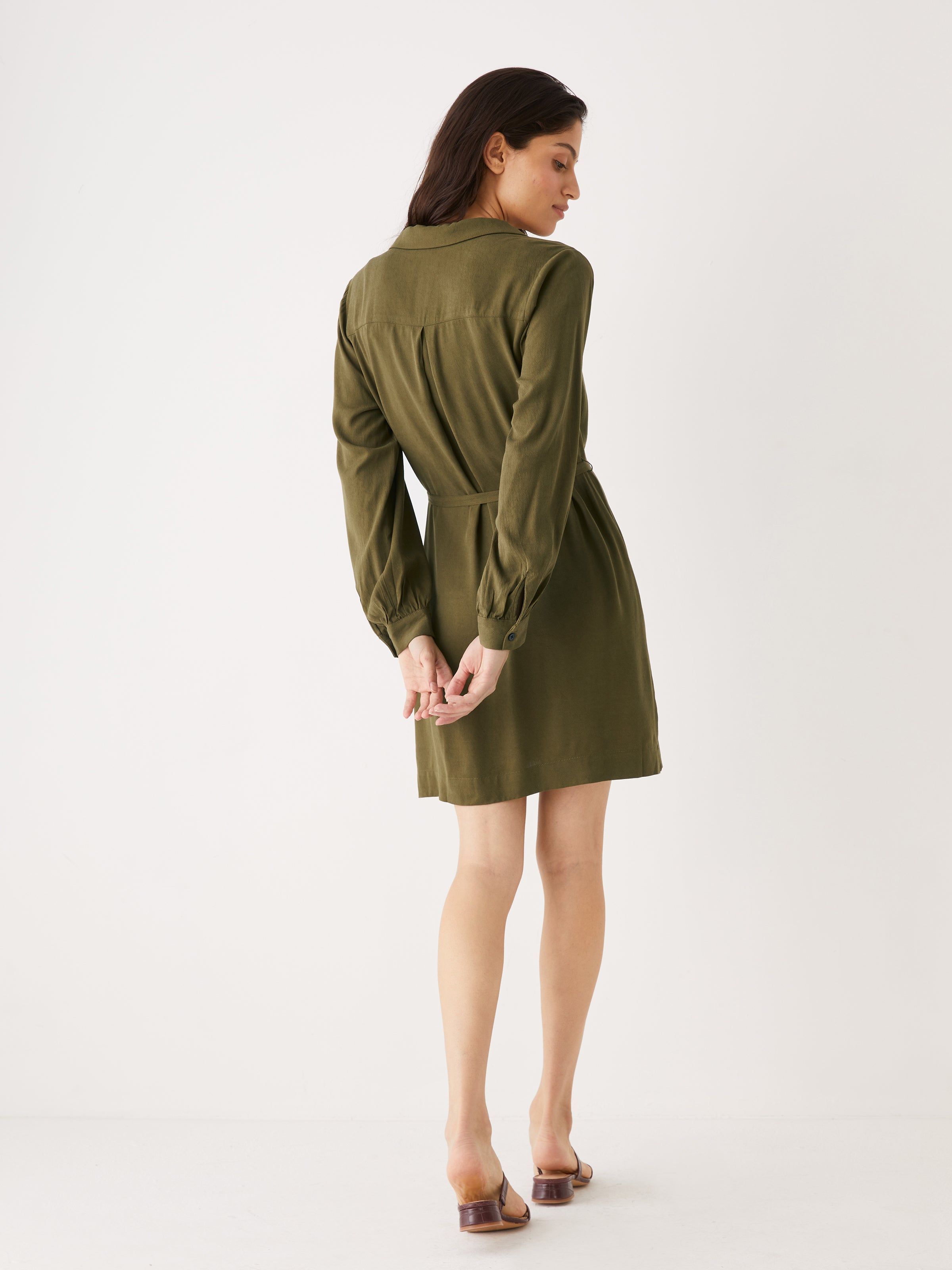 The Collar Dress in Dark Olive sold by Frank & Oak product image thumbnail 3