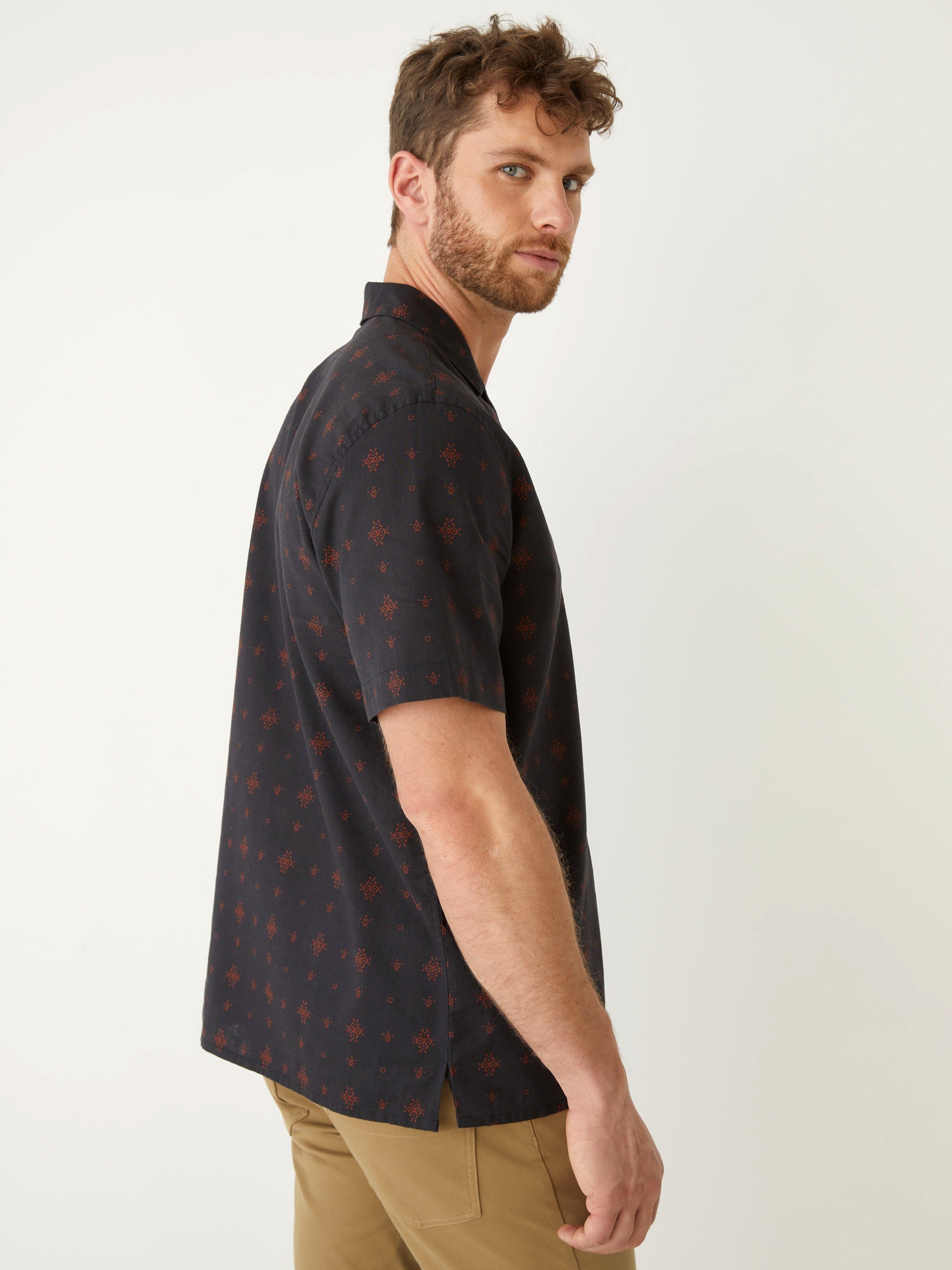 The Camp Collar Resort Shirt in Dark Grey sold by Frank & Oak product image thumbnail 4