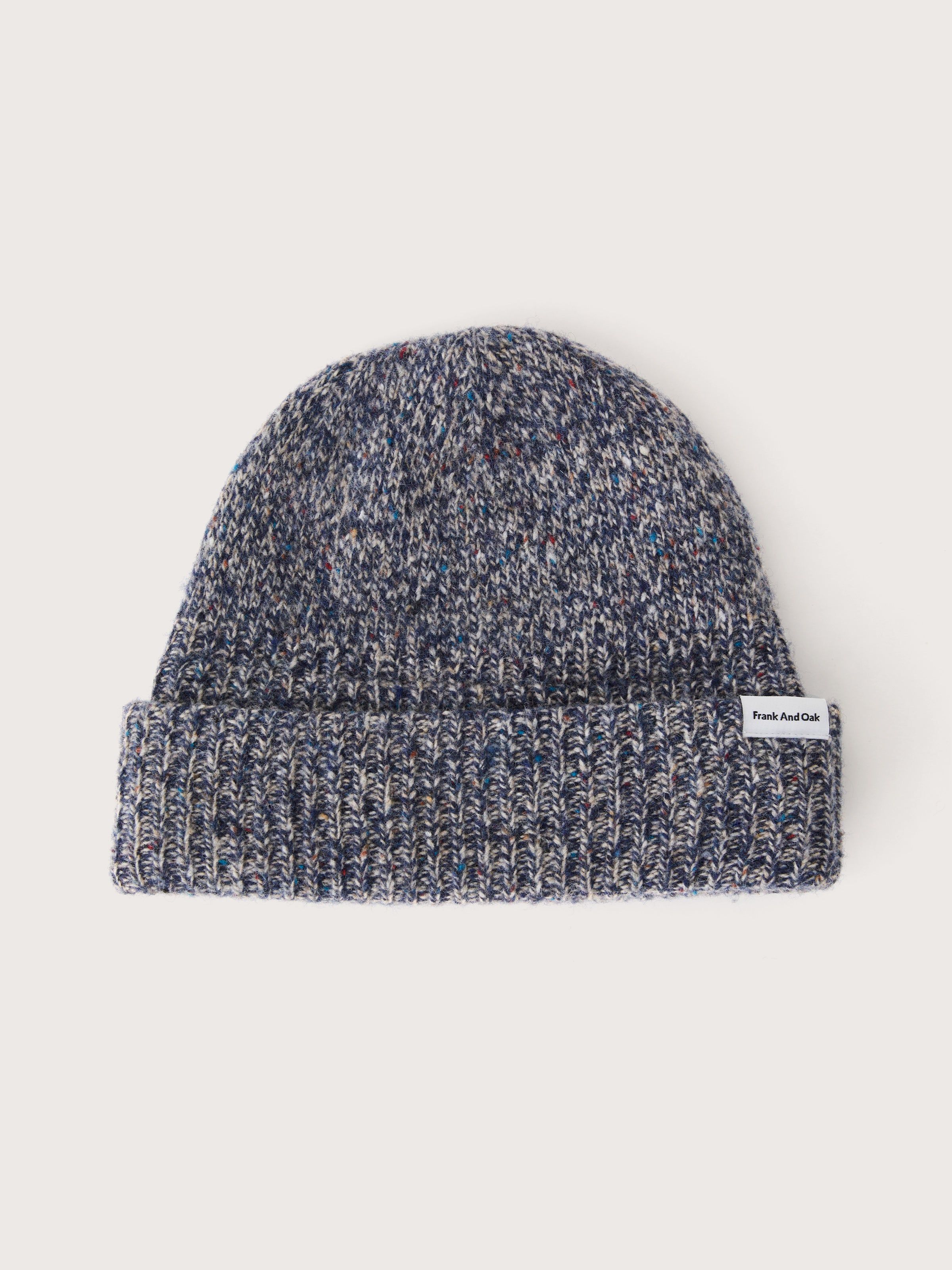 The Lambswool Beanie in Blue sold by Frank & Oak