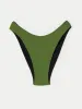 The Mid Rise Reversible Bikini Bottom in Green sold by Frank & Oak