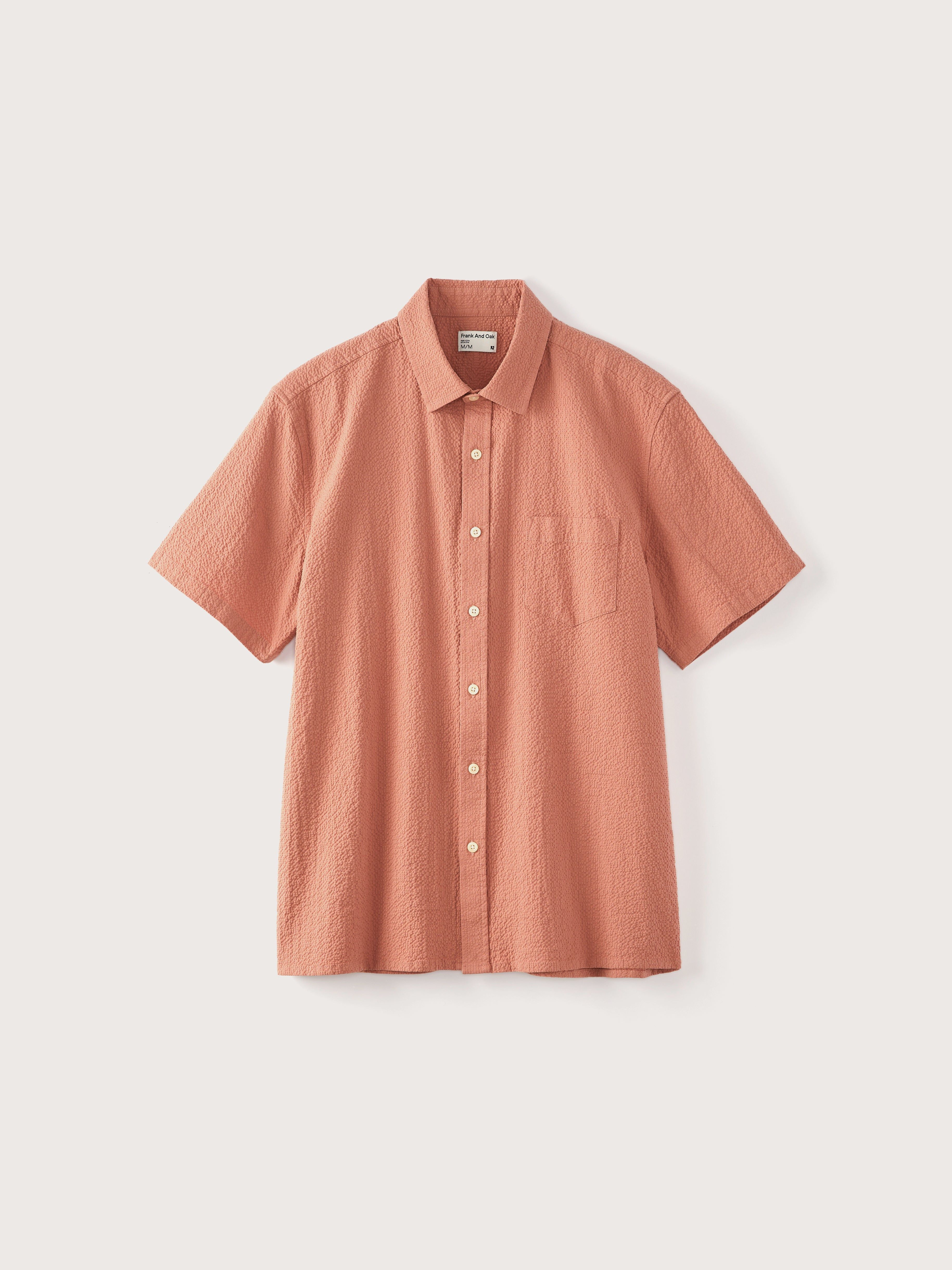 The Short-Sleeved Seersucker Shirt in Clay sold by Frank & Oak product image thumbnail 6