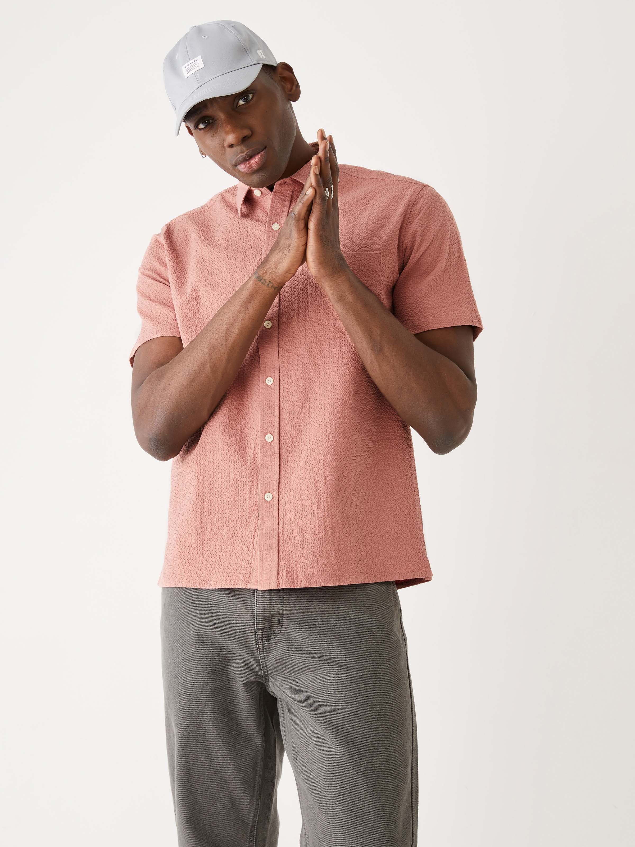 The Short-Sleeved Seersucker Shirt in Clay sold by Frank & Oak product image thumbnail 2
