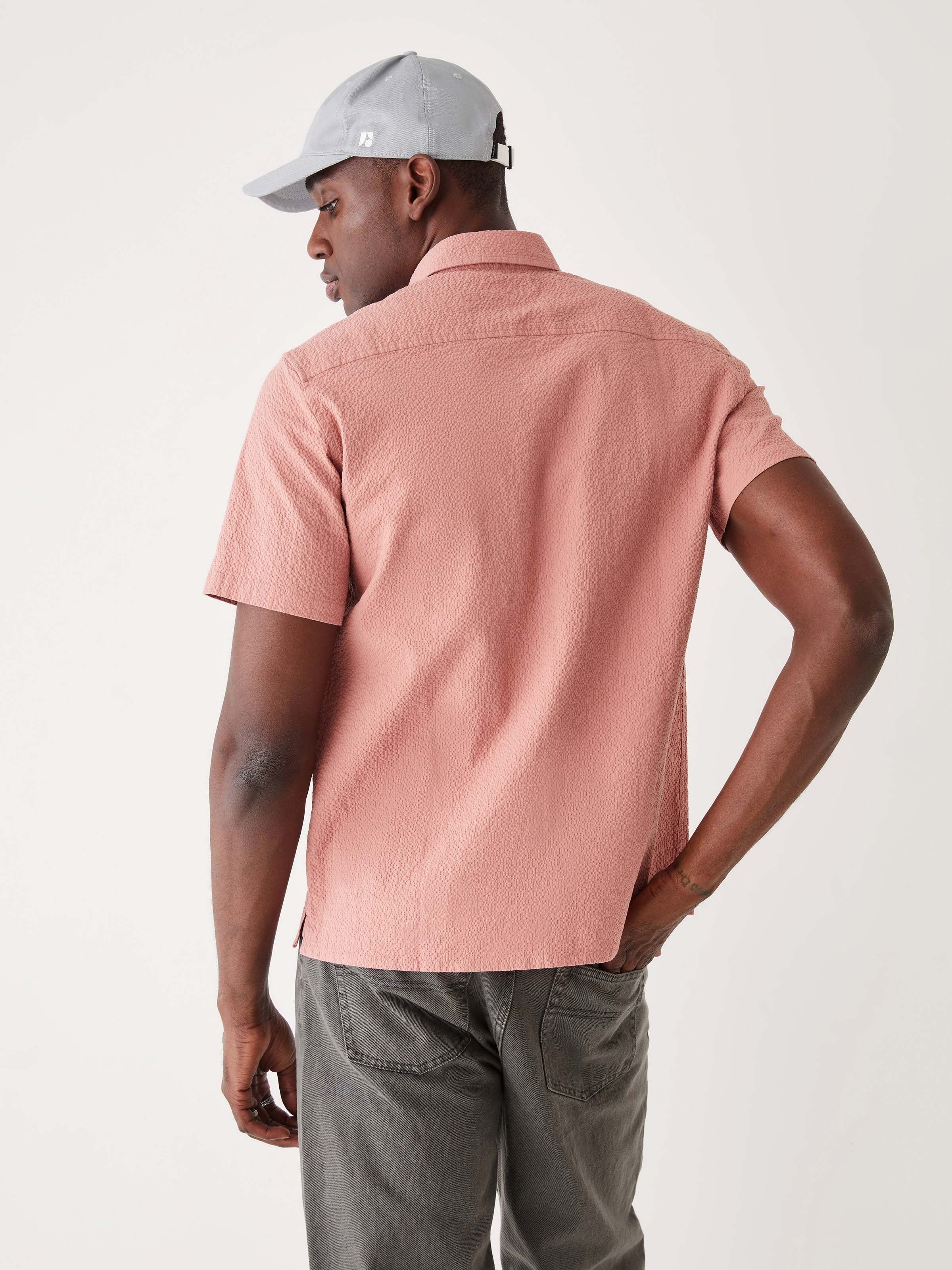 The Short-Sleeved Seersucker Shirt in Clay sold by Frank & Oak product image thumbnail 5