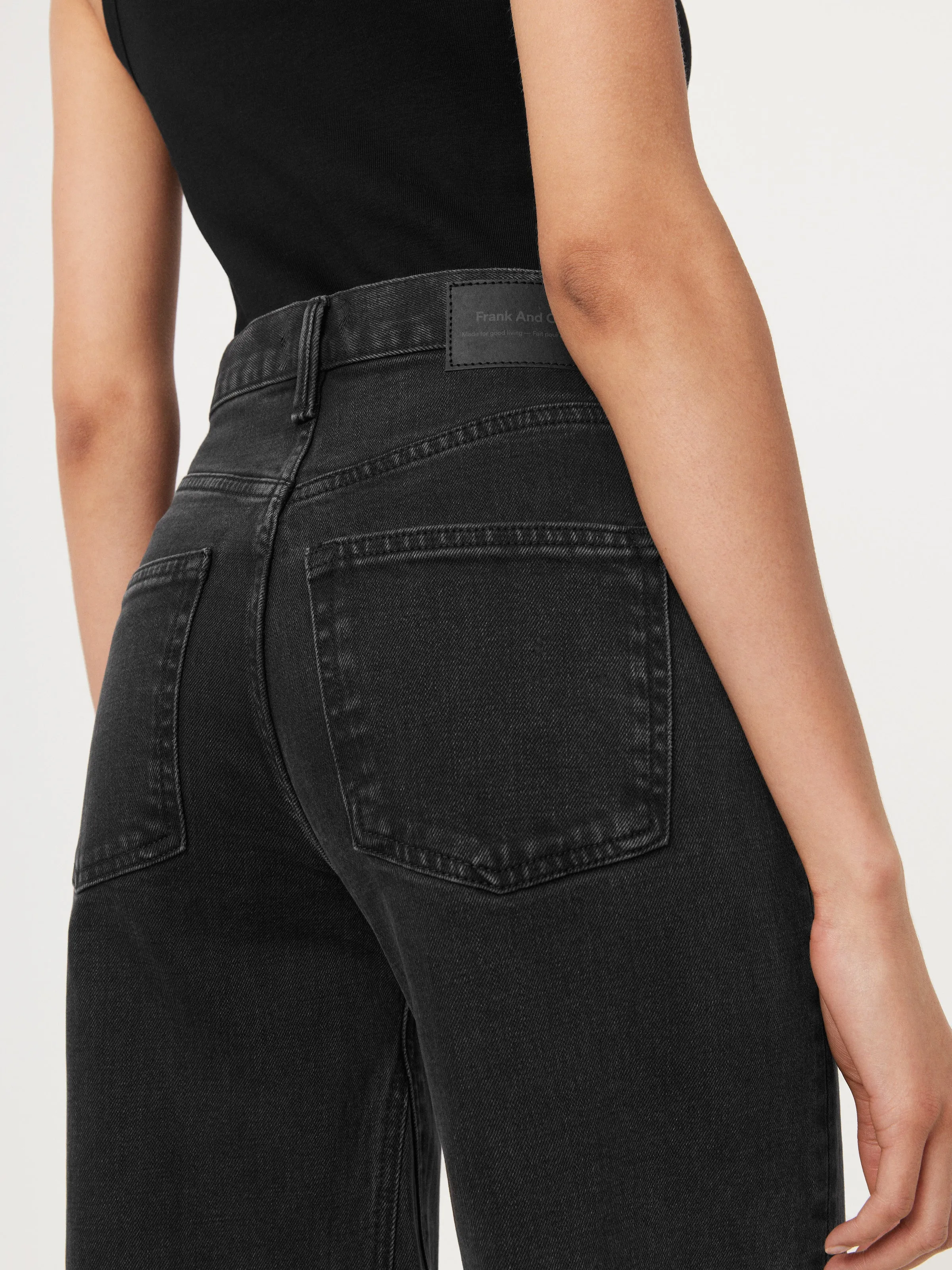 The Nina Wide Leg Jean in Washed Black sold by Frank & Oak product image thumbnail 5