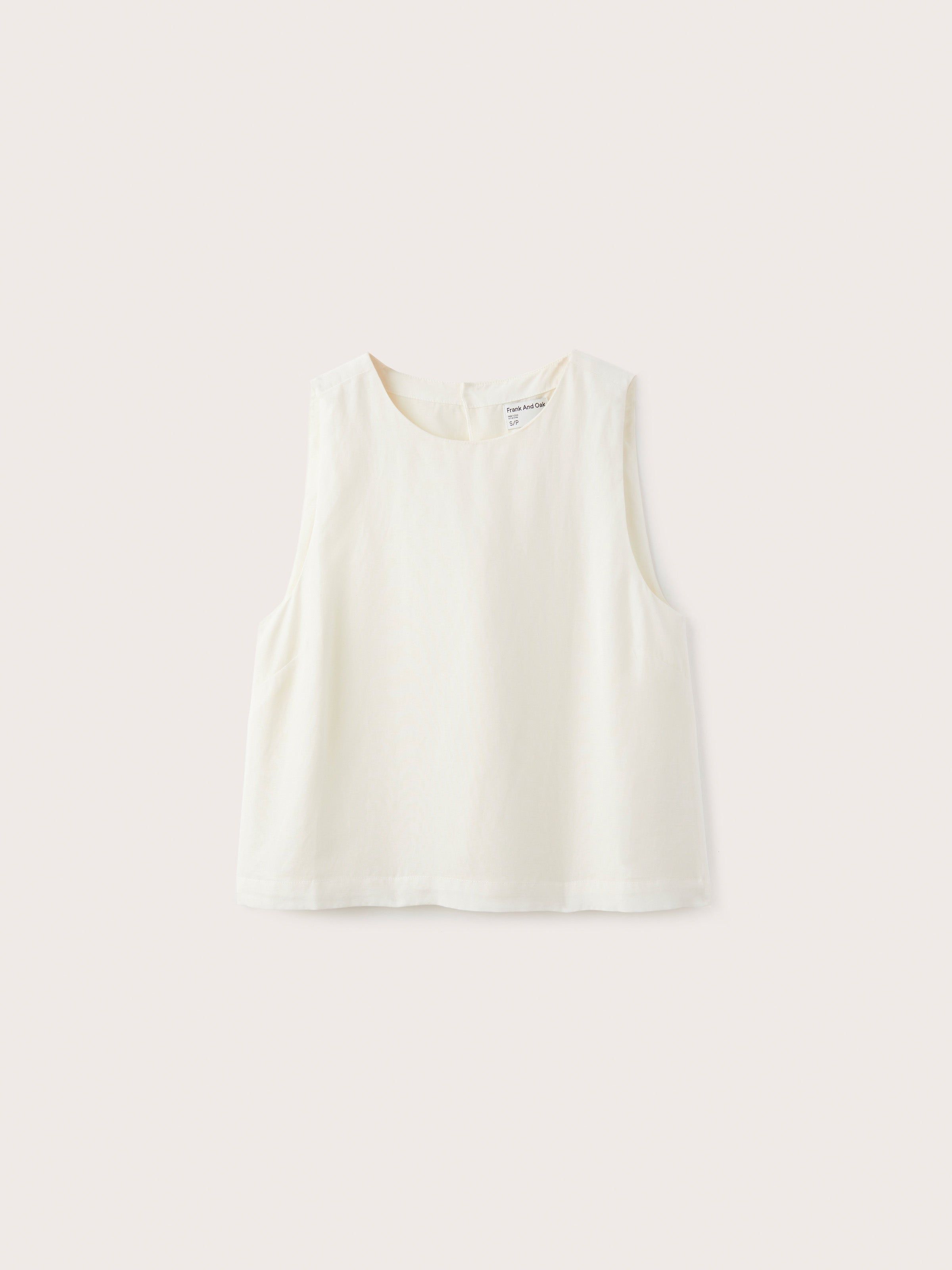 The TENCEL™ Linen Shell Top in White sold by Frank & Oak product image thumbnail 7