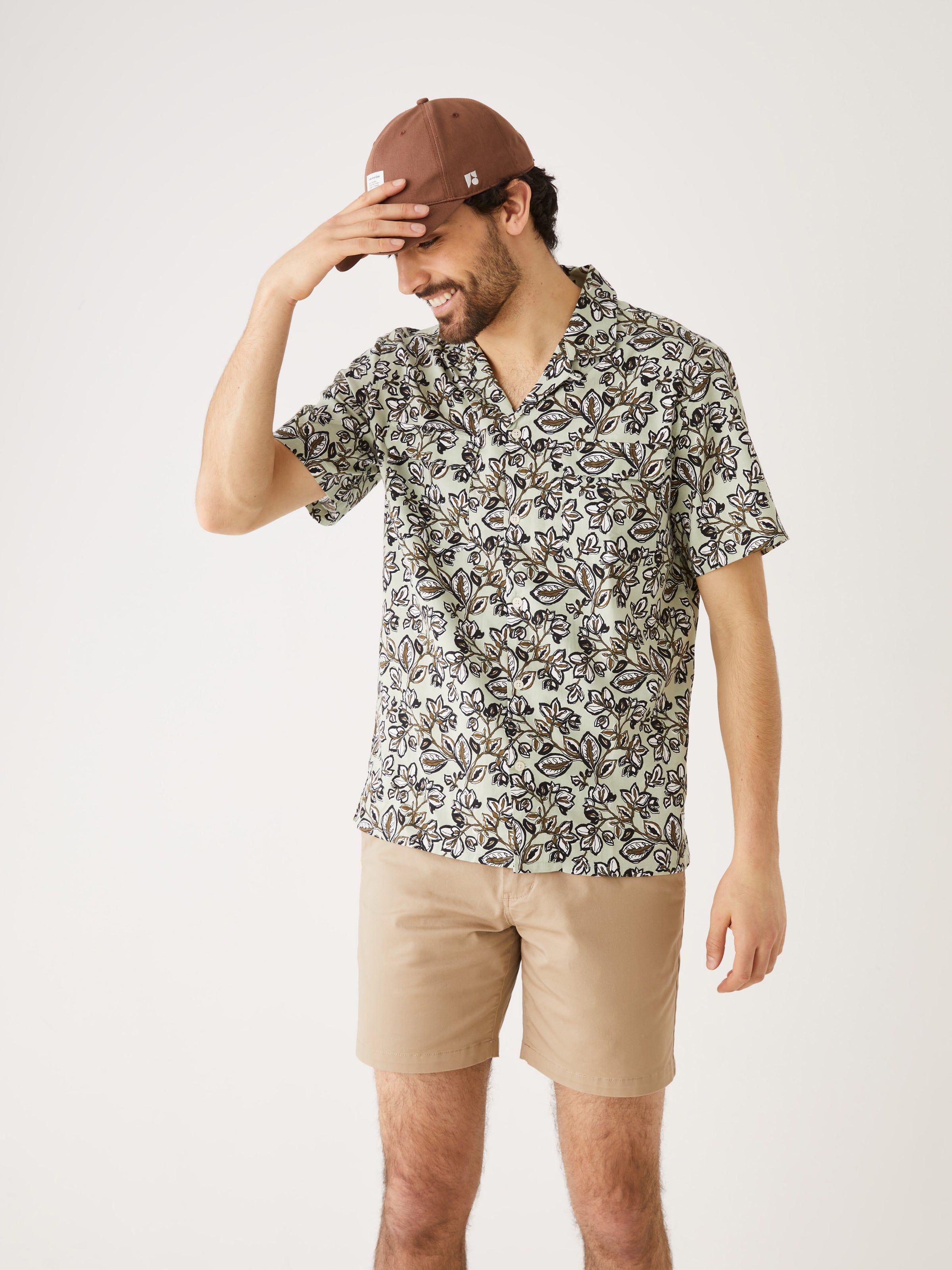 The Short Sleeve Botanical Shirt in Green sold by Frank & Oak product image thumbnail 3