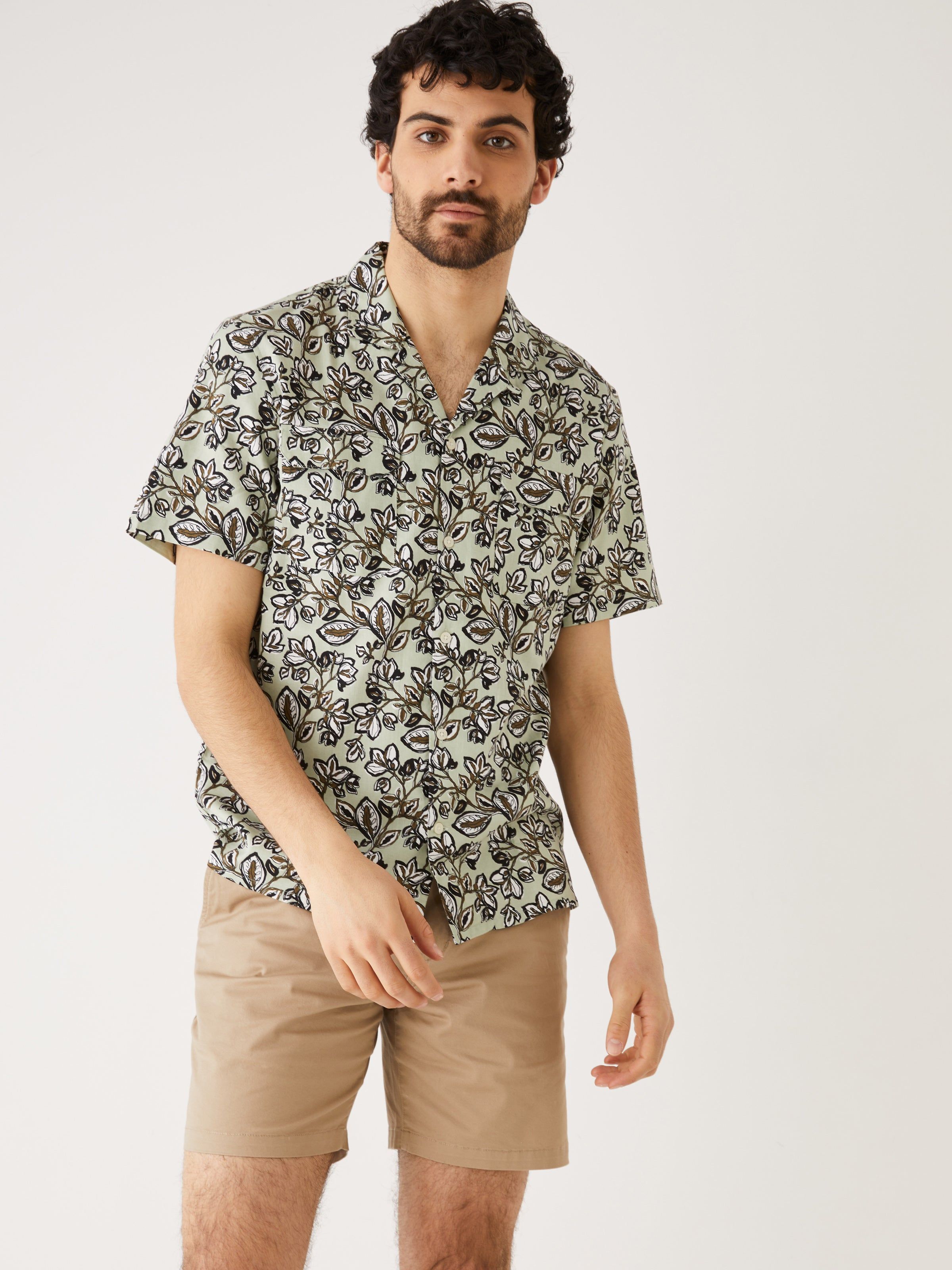 The Short Sleeve Botanical Shirt in Green sold by Frank & Oak product image thumbnail 5