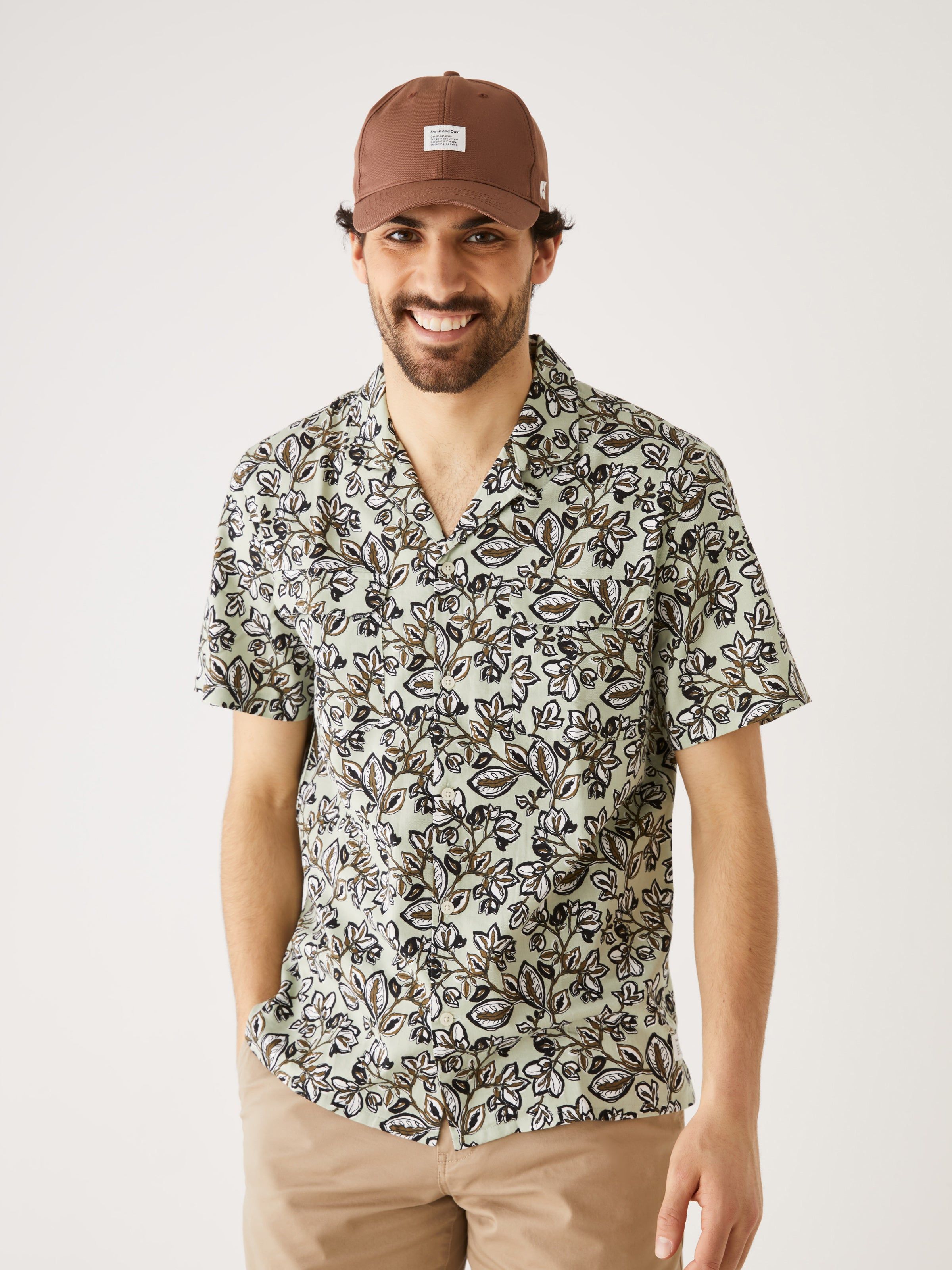 The Short Sleeve Botanical Shirt in Green sold by Frank & Oak product image thumbnail 2