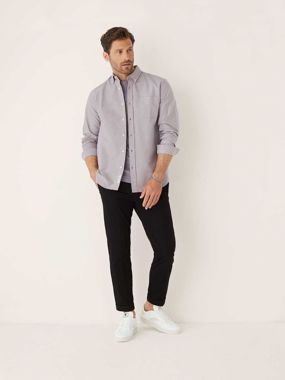 The Marled Jasper Oxford Shirt in Slate Violet sold by Frank & Oak product image thumbnail 5