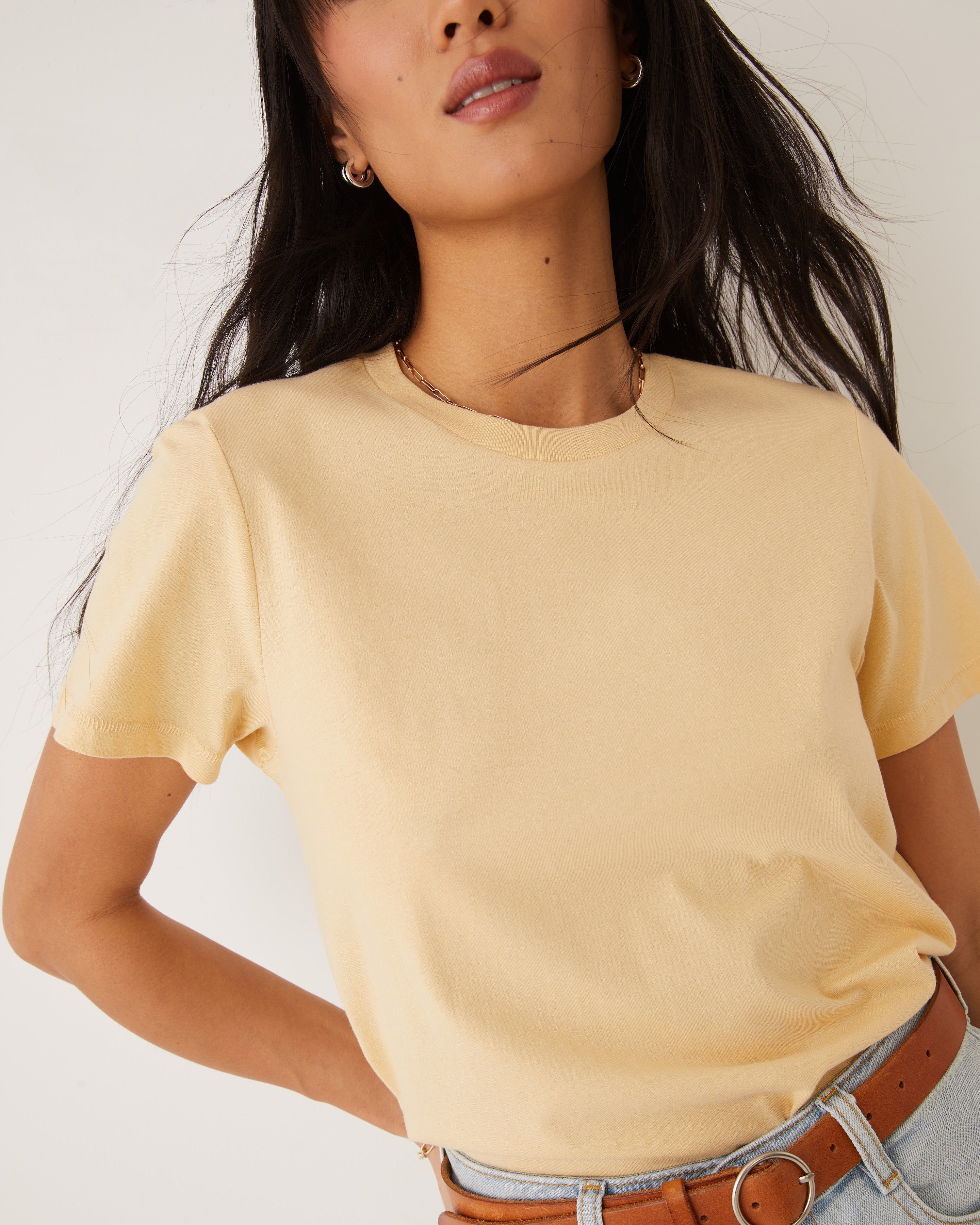 The Essential T-Shirt in Daisy sold by Frank & Oak product image thumbnail 4