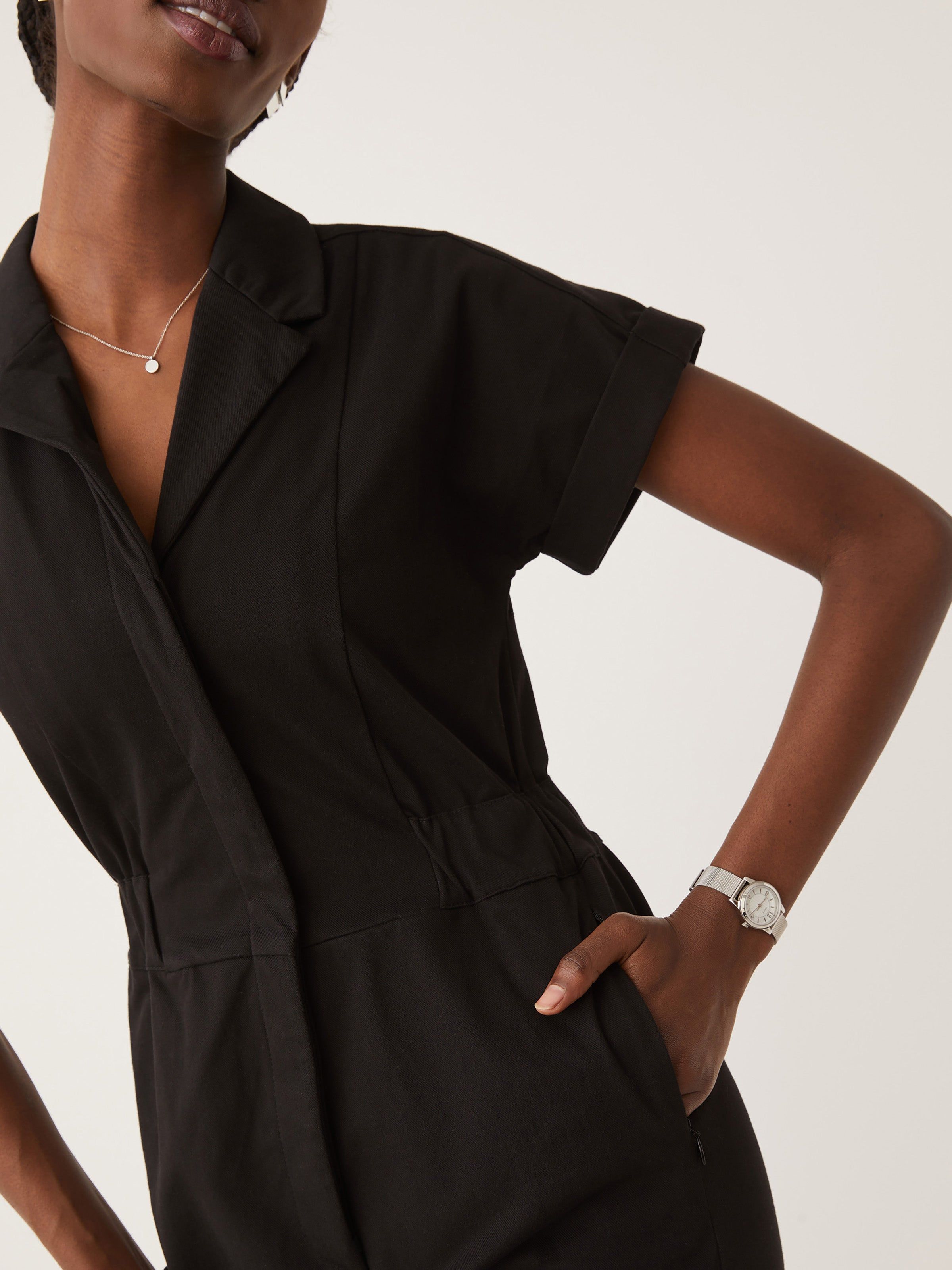 The Flex Commuter Jumpsuit in Black sold by Frank & Oak product image thumbnail 4