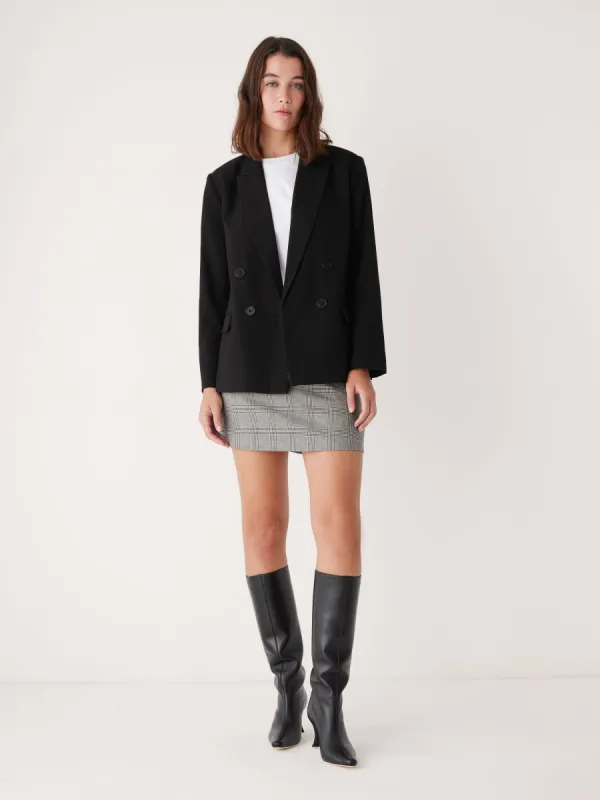 The Double Breasted Blazer in Black sold by Frank & Oak