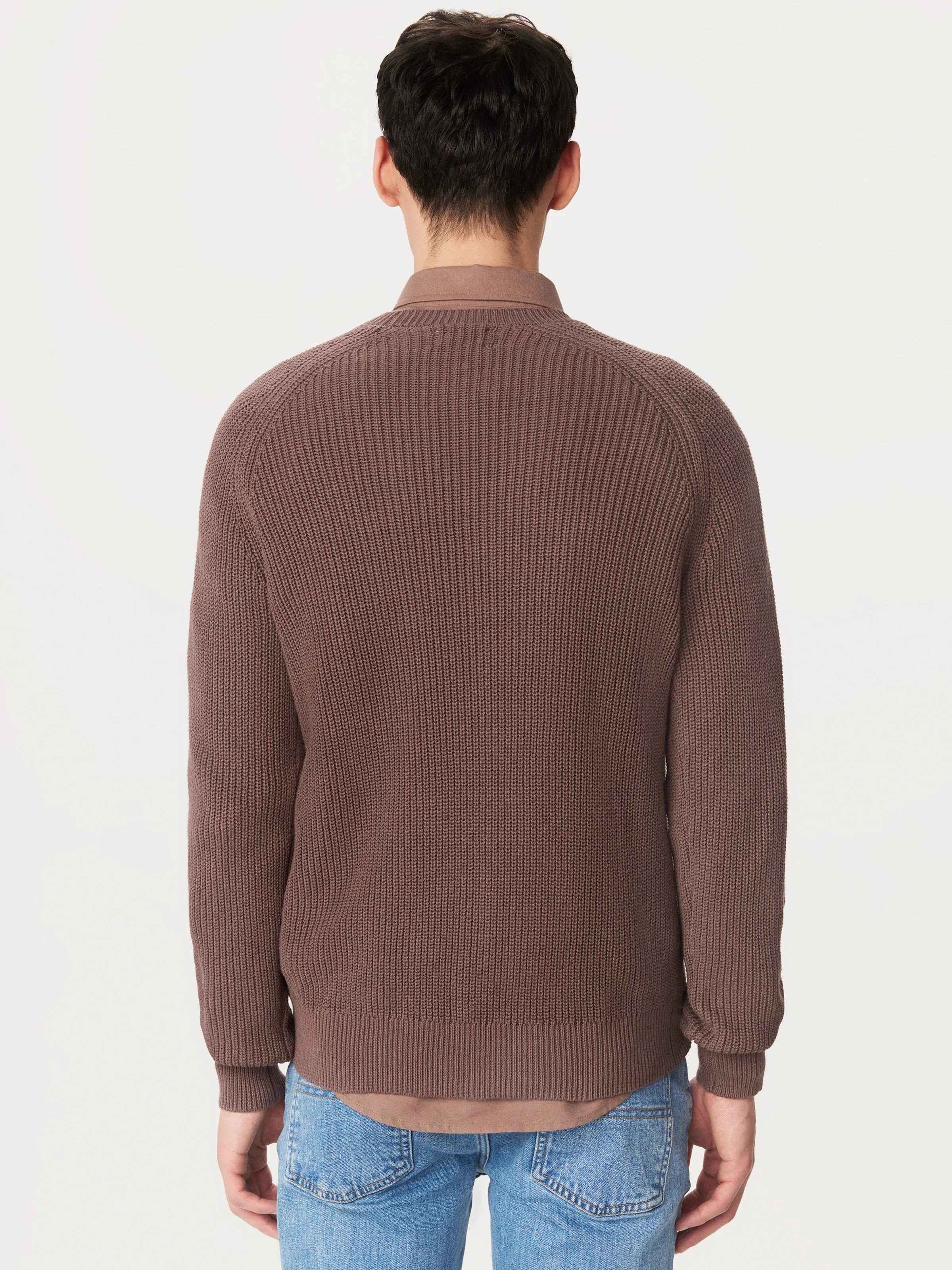 The Ribbed Crewneck Sweater in Dark Clay sold by Frank & Oak product image thumbnail 3