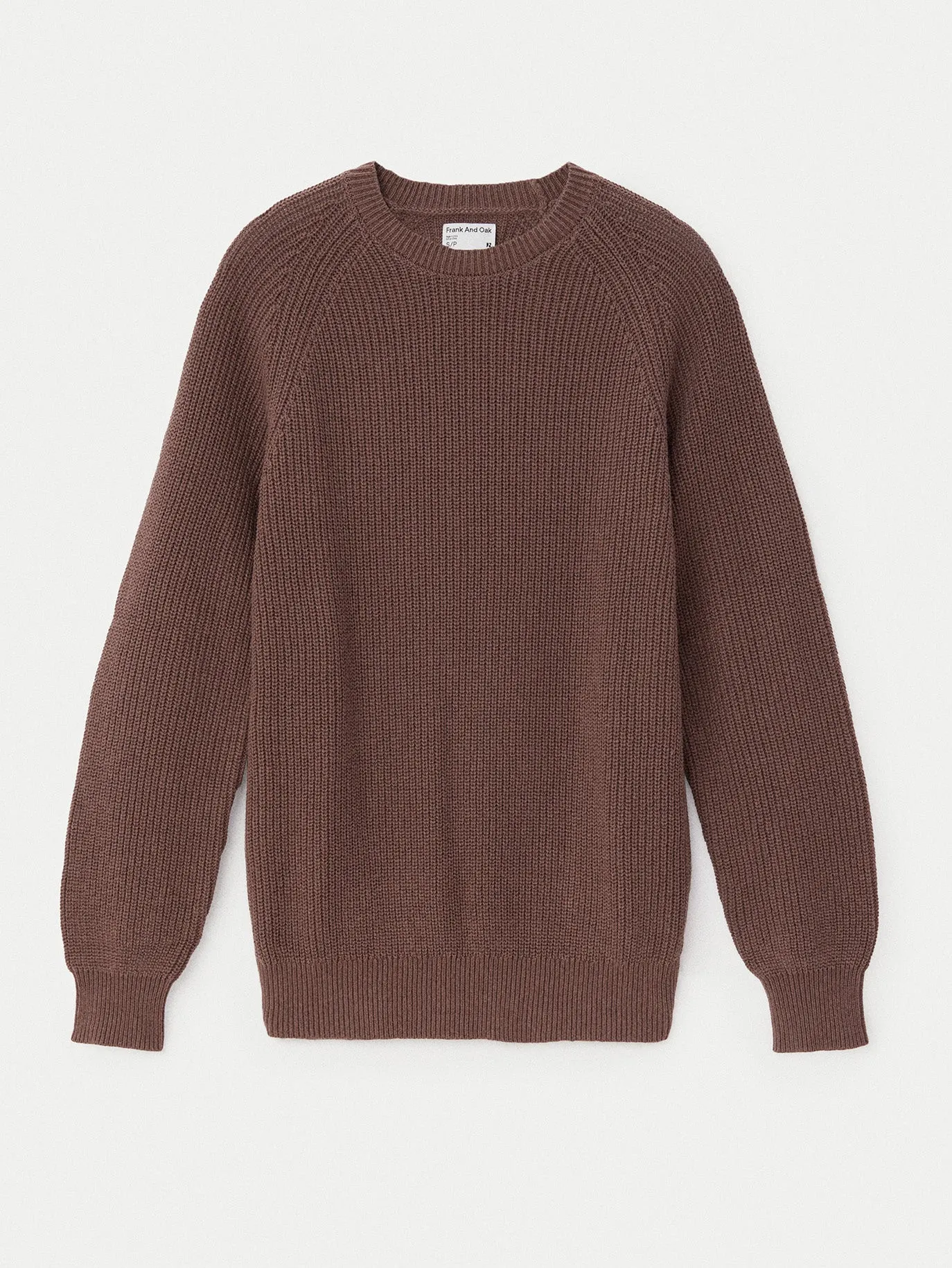 The Ribbed Crewneck Sweater in Dark Clay sold by Frank & Oak product image thumbnail 5