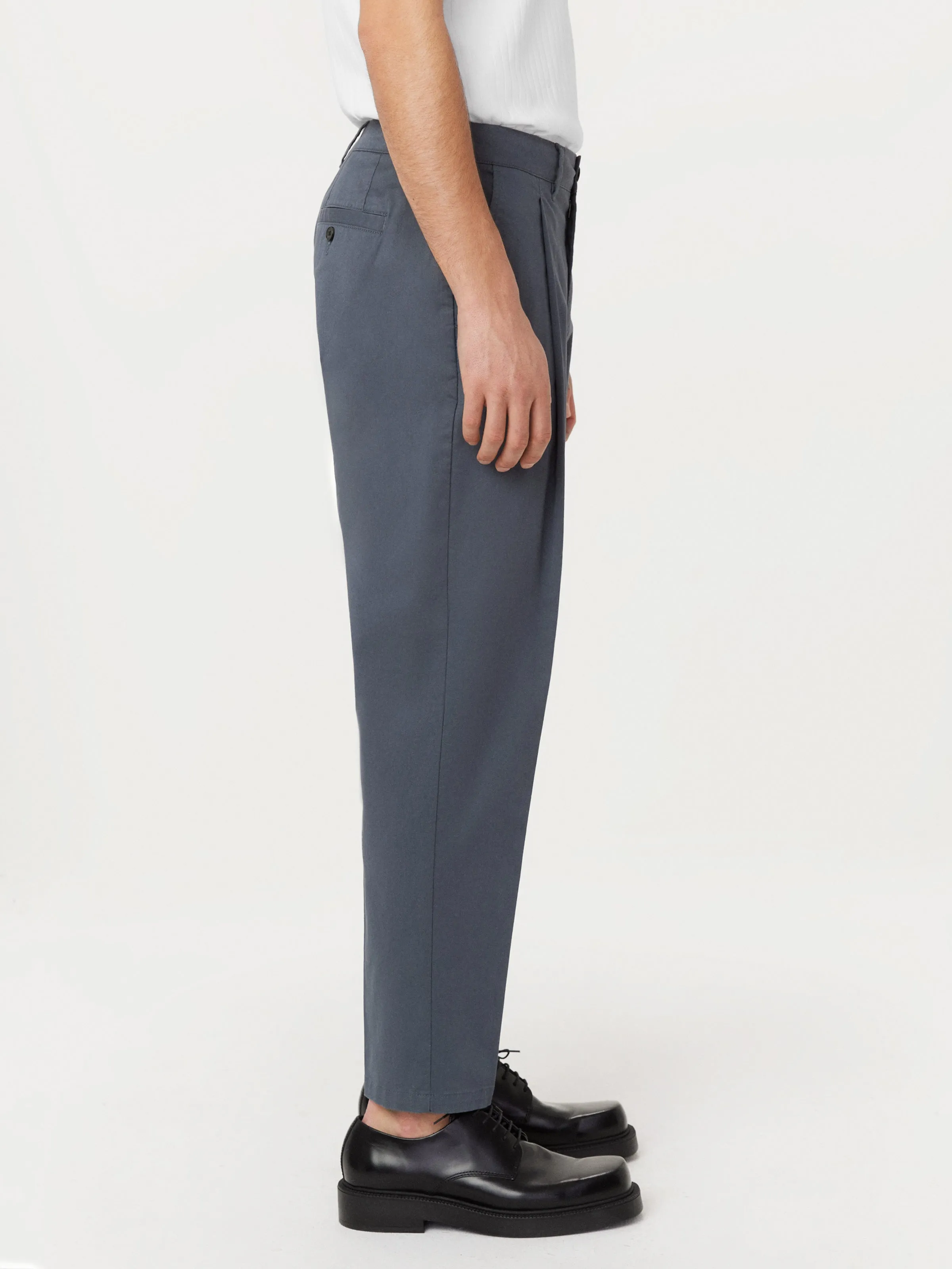 The Jamie Pleated Chino Pant in Ash Blue sold by Frank & Oak product image thumbnail 5