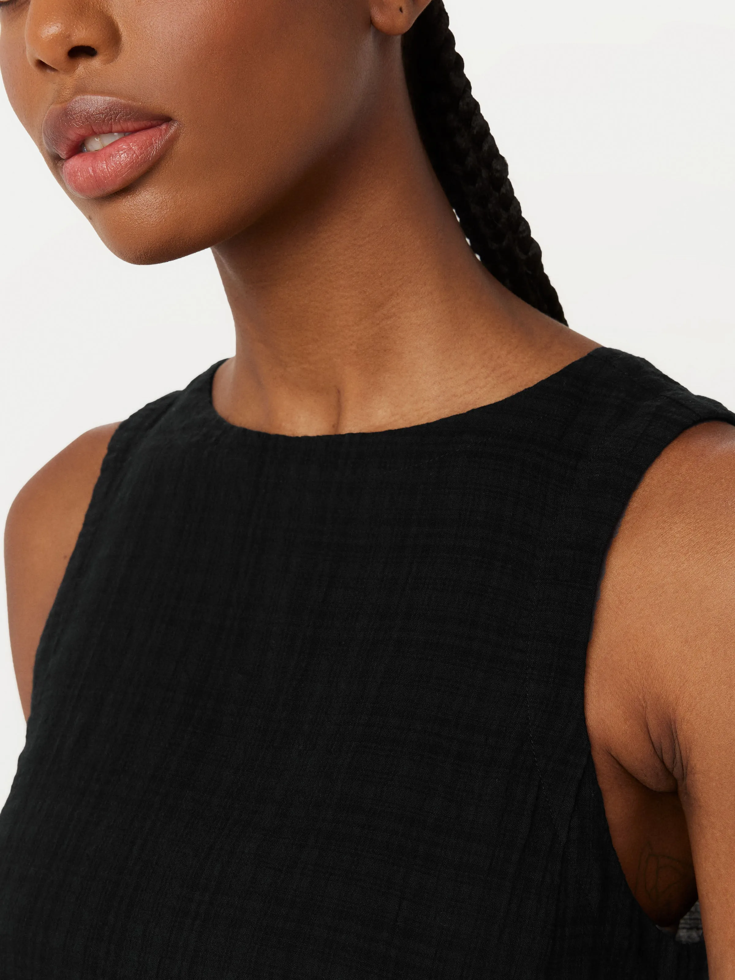 The Seersucker Shift Dress in Black sold by Frank & Oak product image thumbnail 2