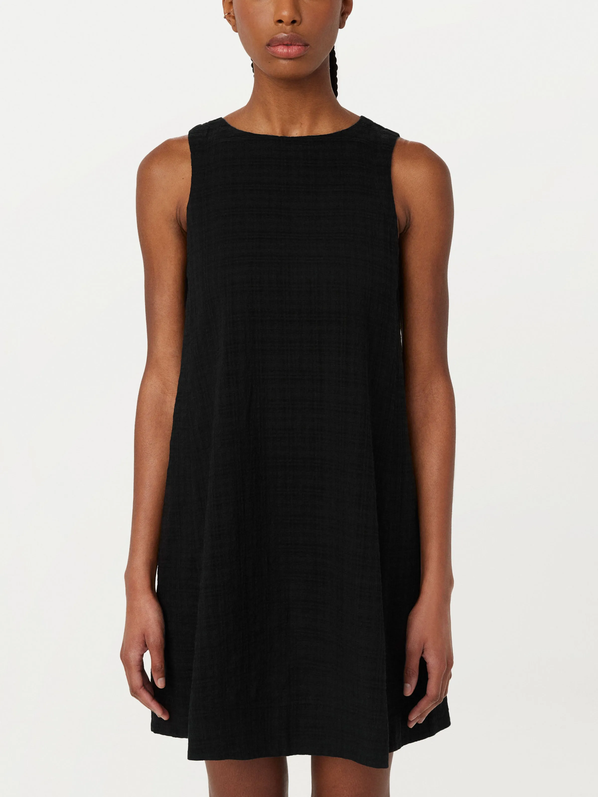 The Seersucker Shift Dress in Black sold by Frank & Oak product image thumbnail 3