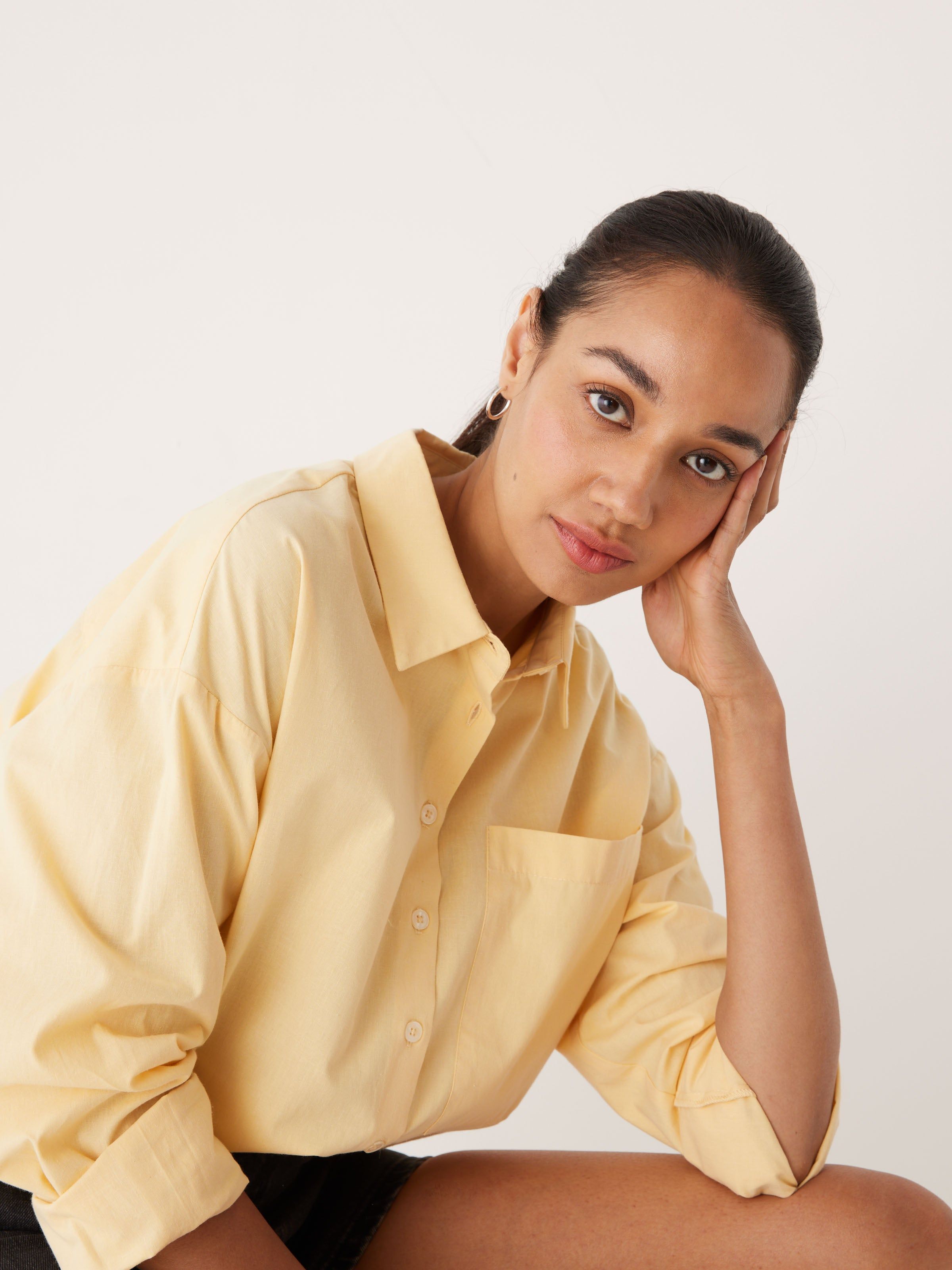 The Kapok Loose Shirt in Daisy sold by Frank & Oak