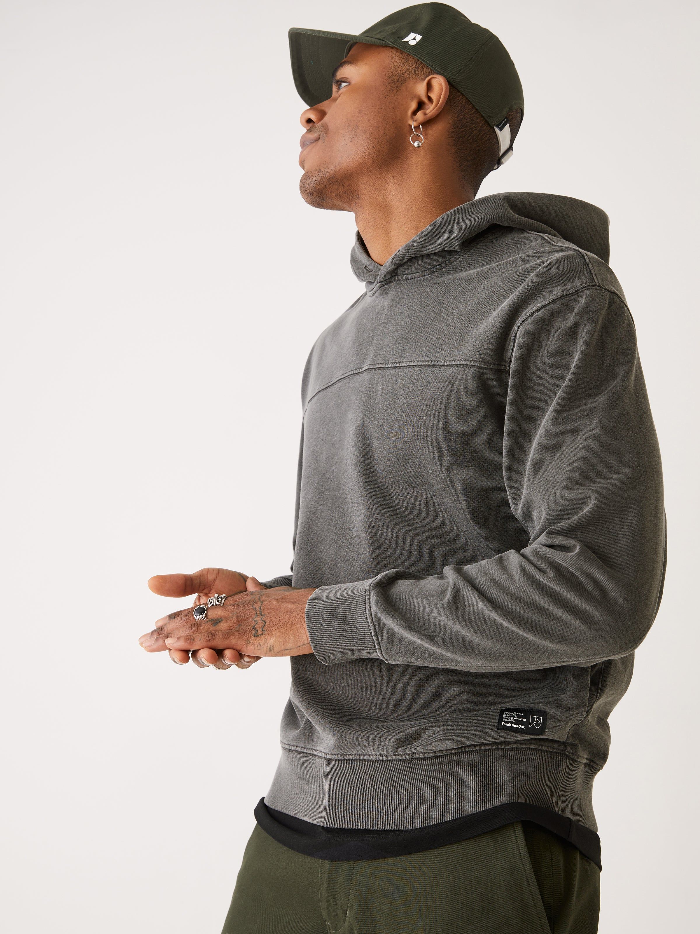 The Washed Hoodie in Dark Grey sold by Frank & Oak product image thumbnail 2