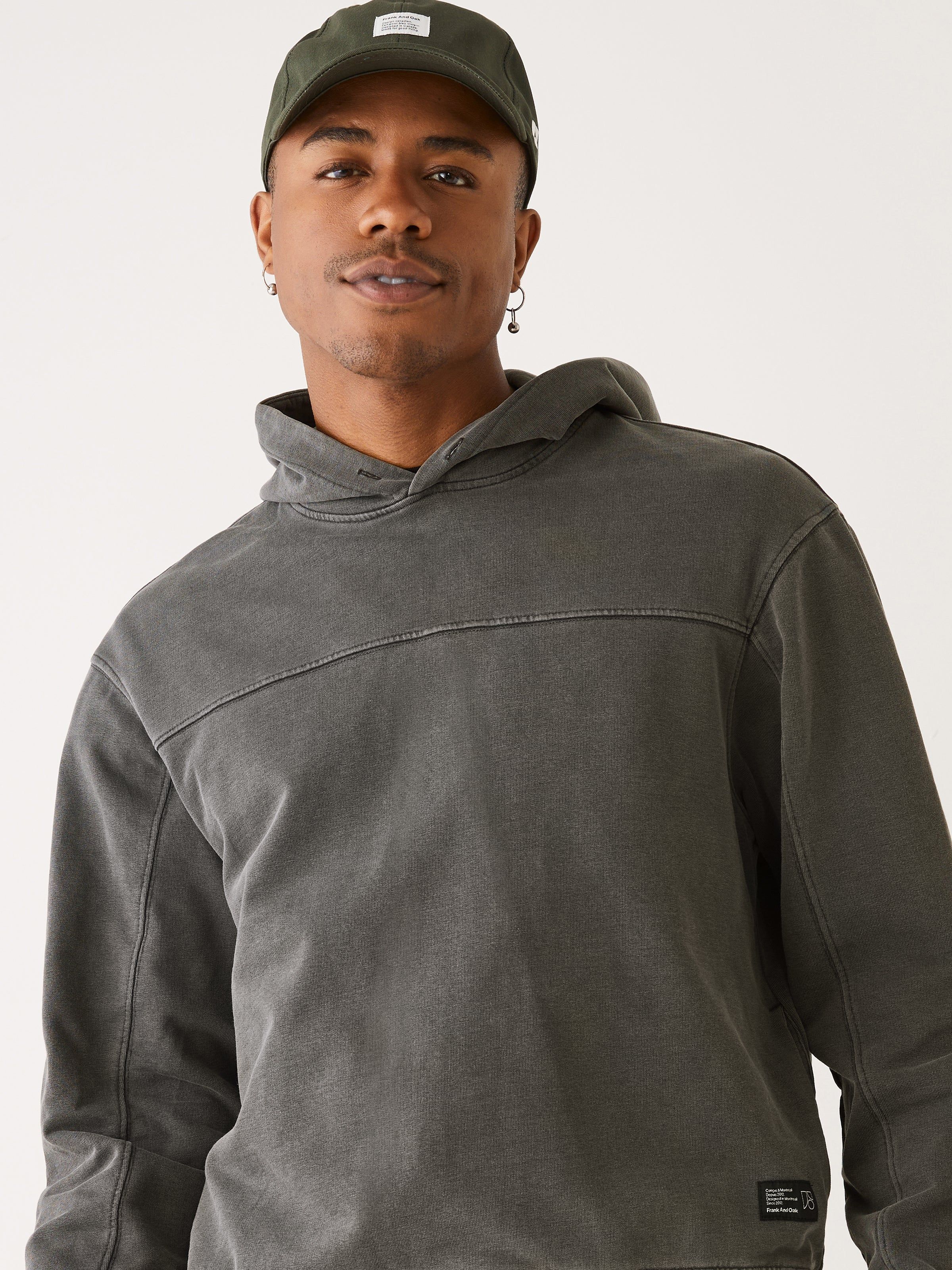 The Washed Hoodie in Dark Grey sold by Frank & Oak product image thumbnail 3