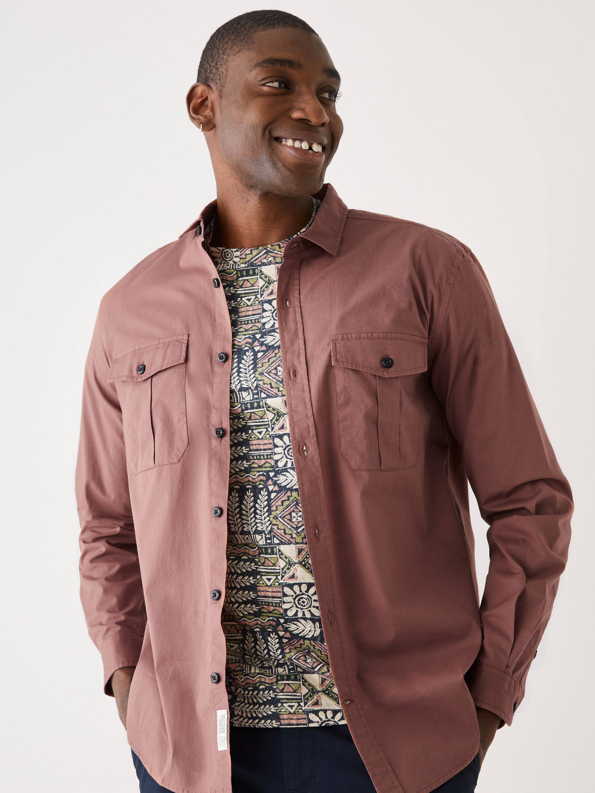 The Lightweight Overshirt in Cognac sold by Frank & Oak product image thumbnail 3