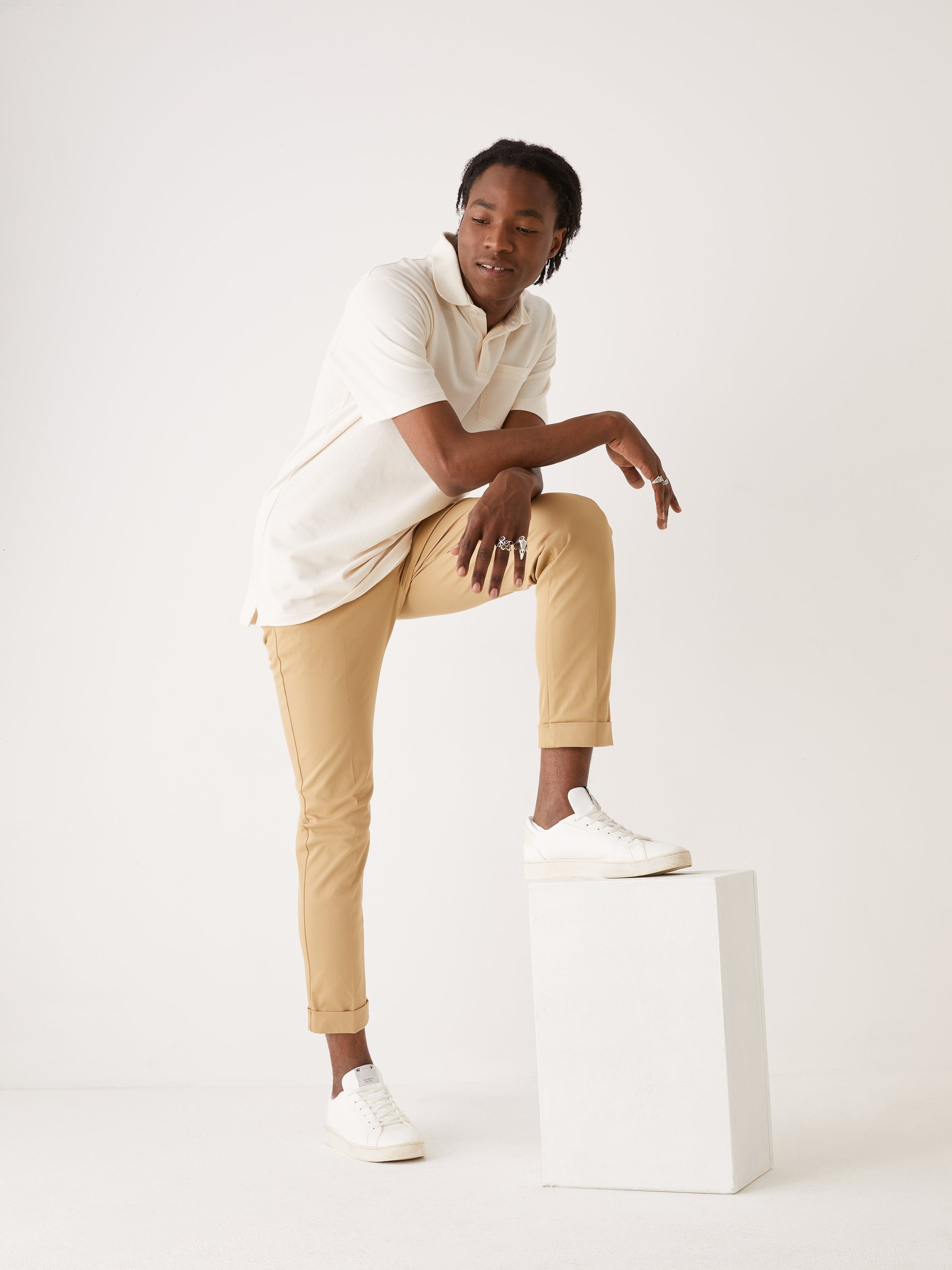 The Tapered Flex Worker's Pant in Tan sold by Frank & Oak product image thumbnail 4