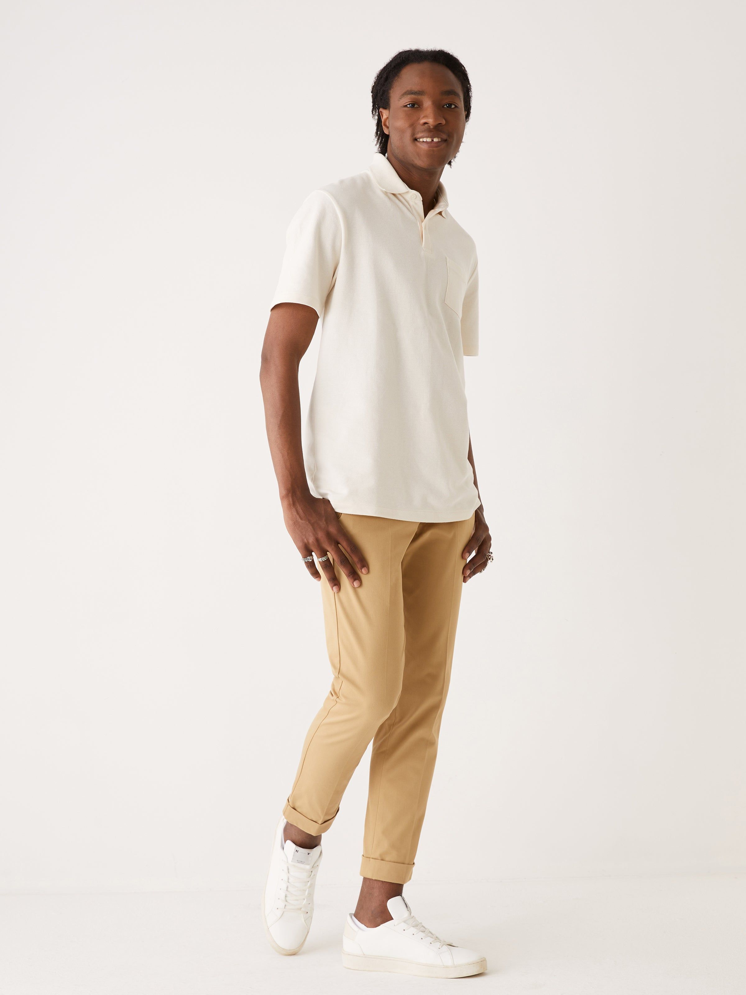 The Tapered Flex Worker's Pant in Tan sold by Frank & Oak product image thumbnail 5