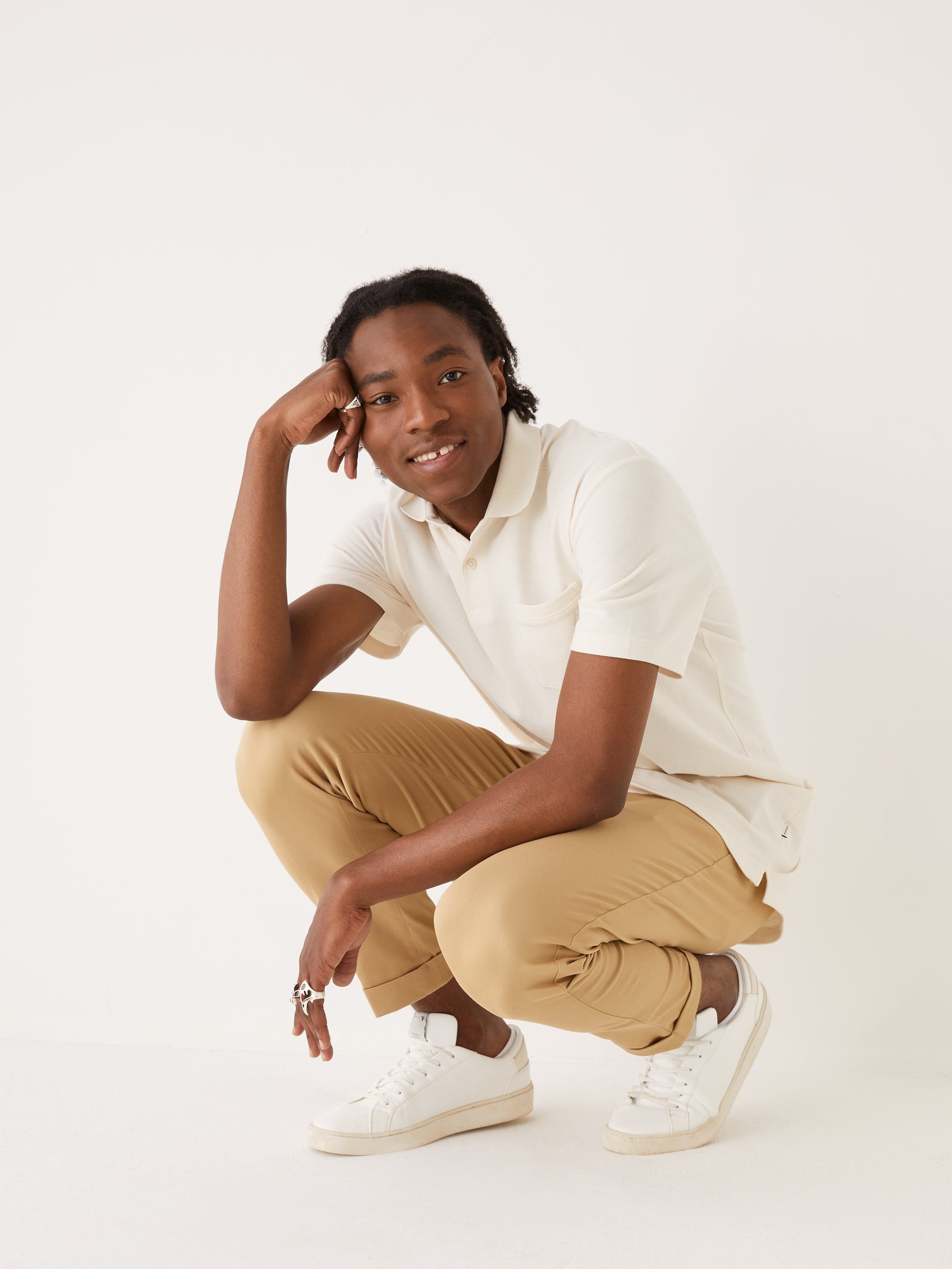 The Tapered Flex Worker's Pant in Tan sold by Frank & Oak product image thumbnail 3