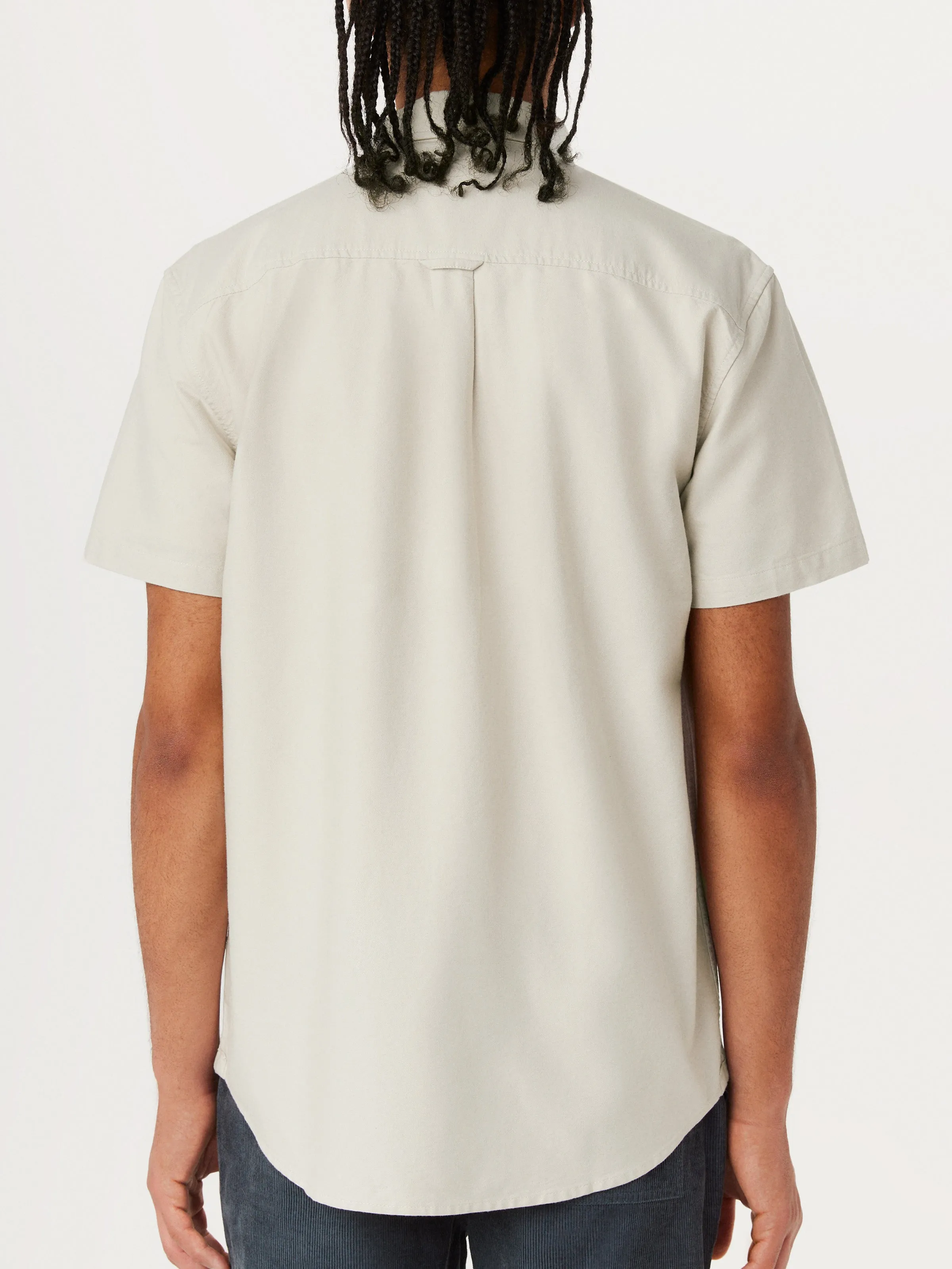 The Jasper Short Sleeve Oxford Shirt in Moonlight sold by Frank & Oak product image thumbnail 3