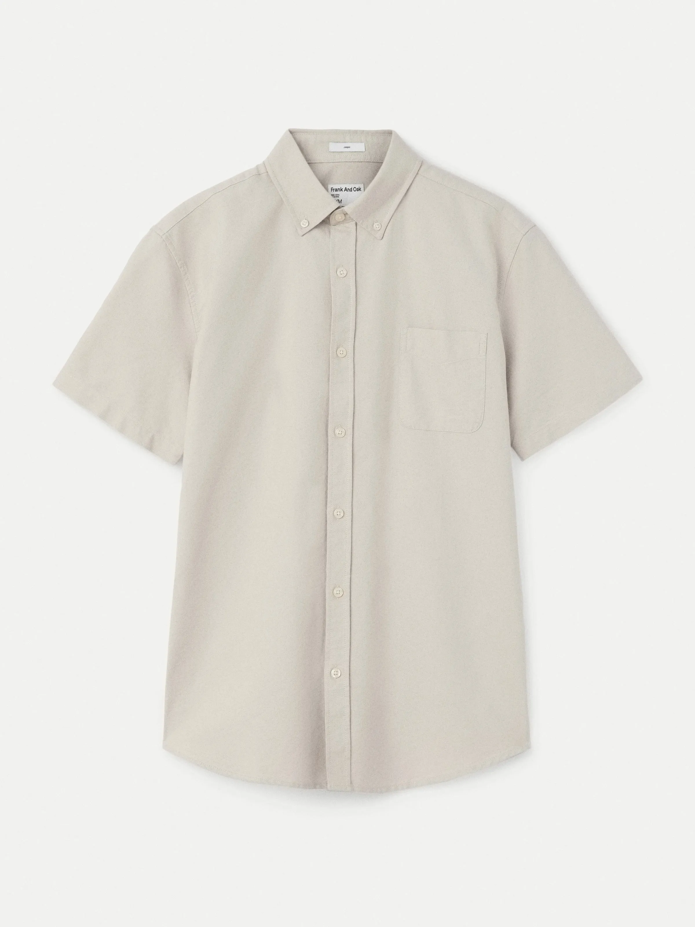 The Jasper Short Sleeve Oxford Shirt in Moonlight sold by Frank & Oak product image thumbnail 5