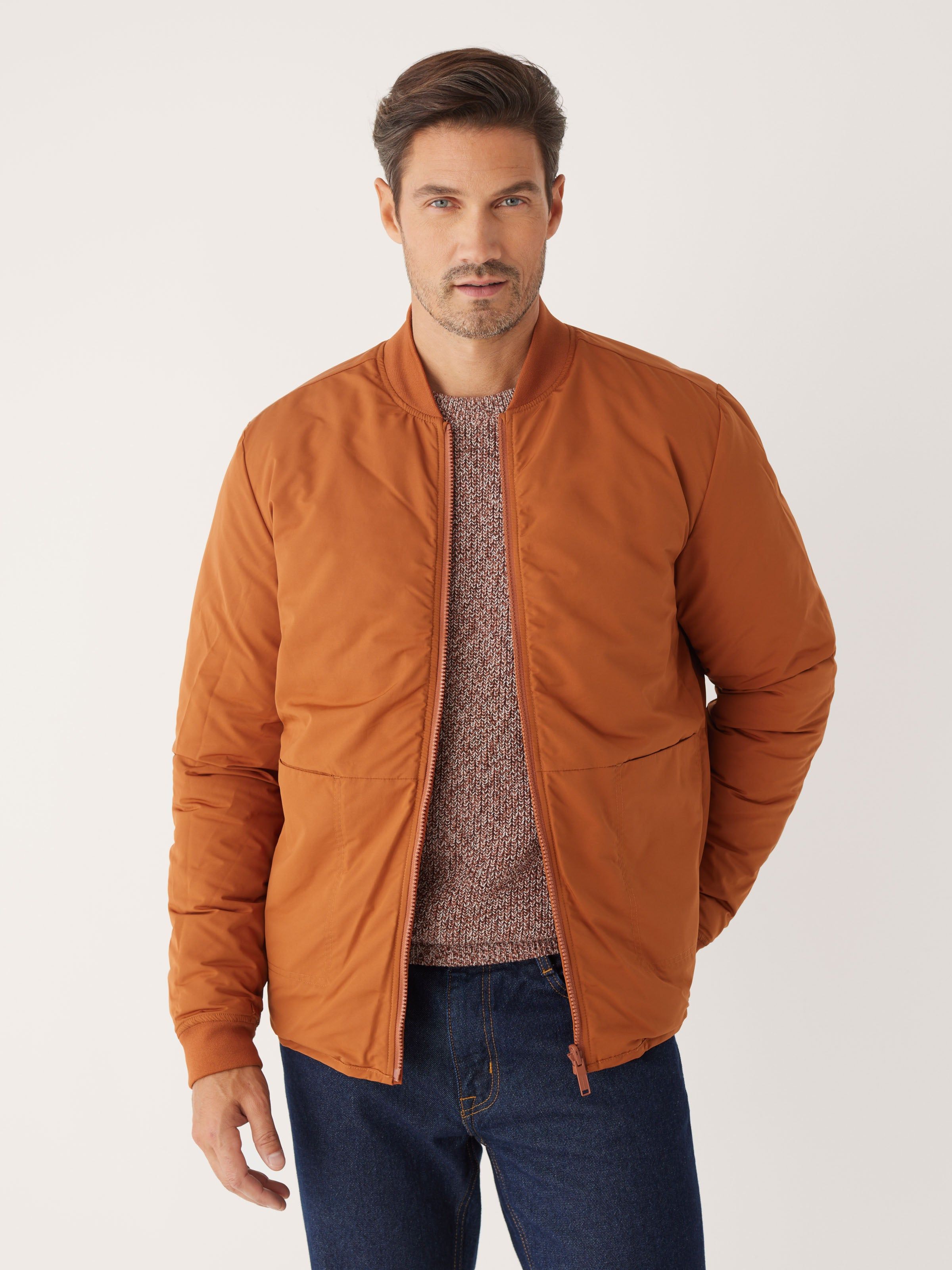 The Skyline Reversible Bomber in Orange sold by Frank & Oak product image thumbnail 4