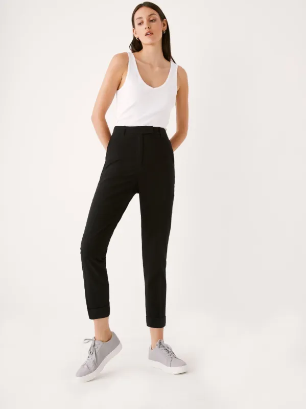 The Slim Eleanor Wool Pant in Black sold by Frank & Oak