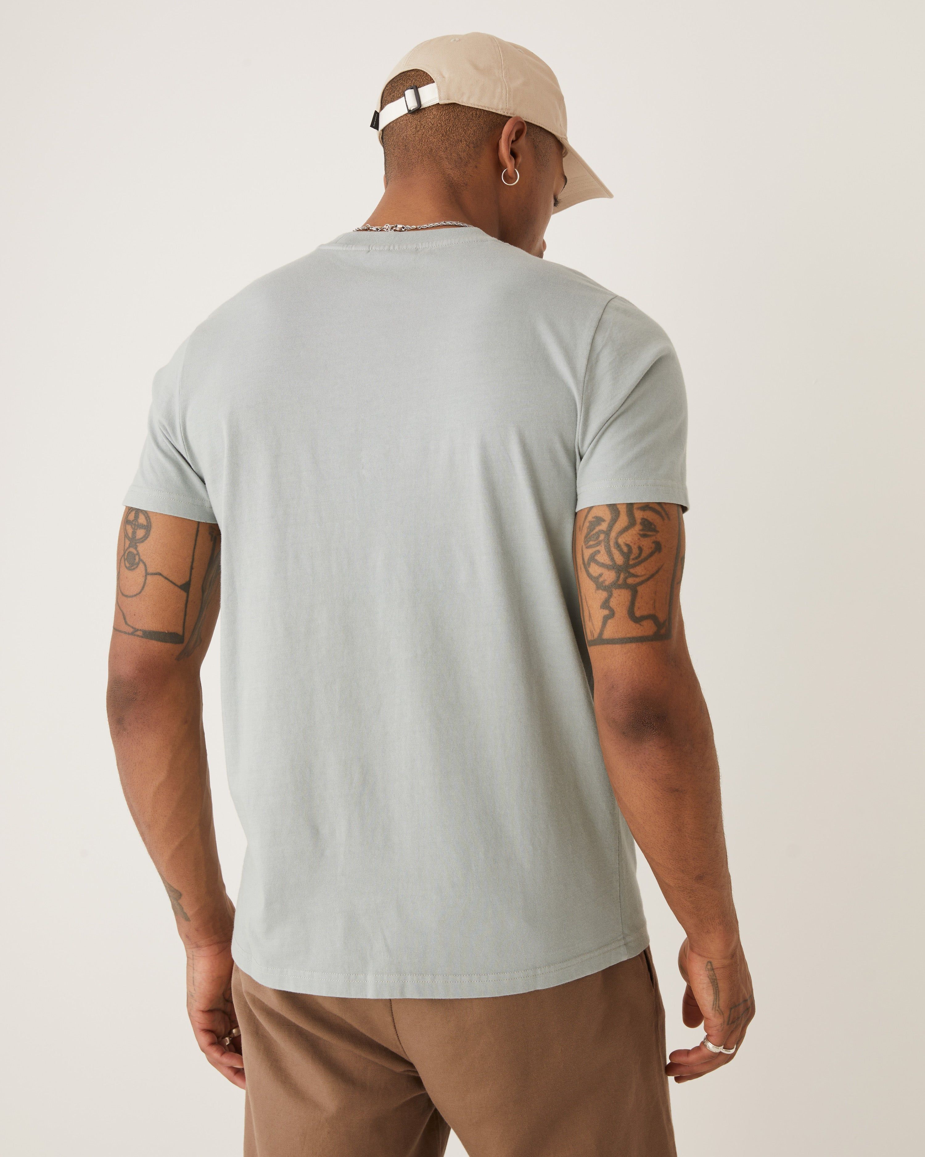 The Slim Fit Pocket T-shirt in Eucalyptus sold by Frank & Oak product image thumbnail 3