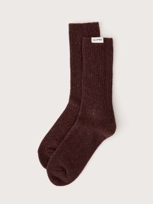The Chunky Donegal Winter Socks in Decadent Choco sold by Frank & Oak