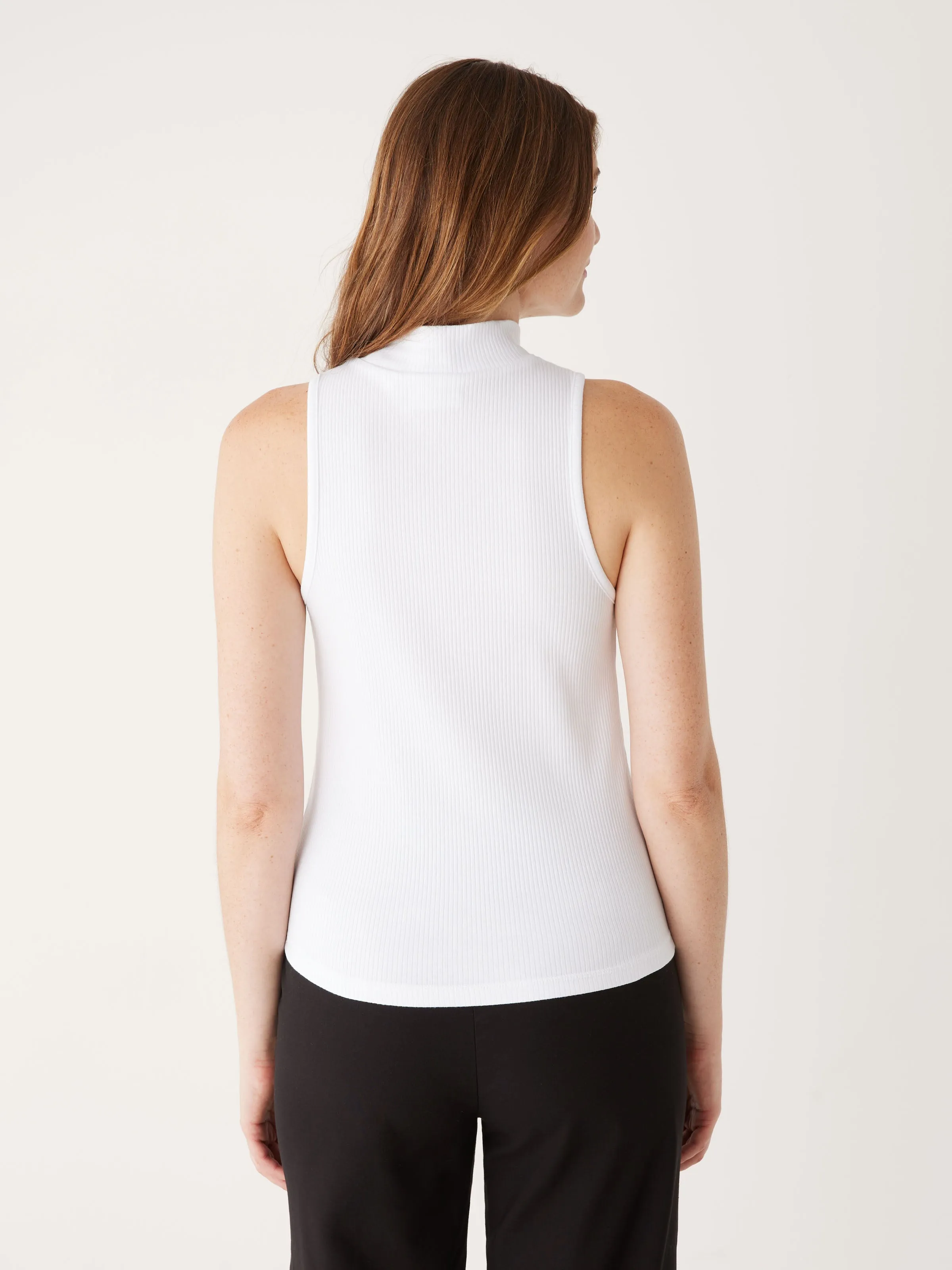 The Mockneck Tank Top in Bright White sold by Frank & Oak product image thumbnail 3