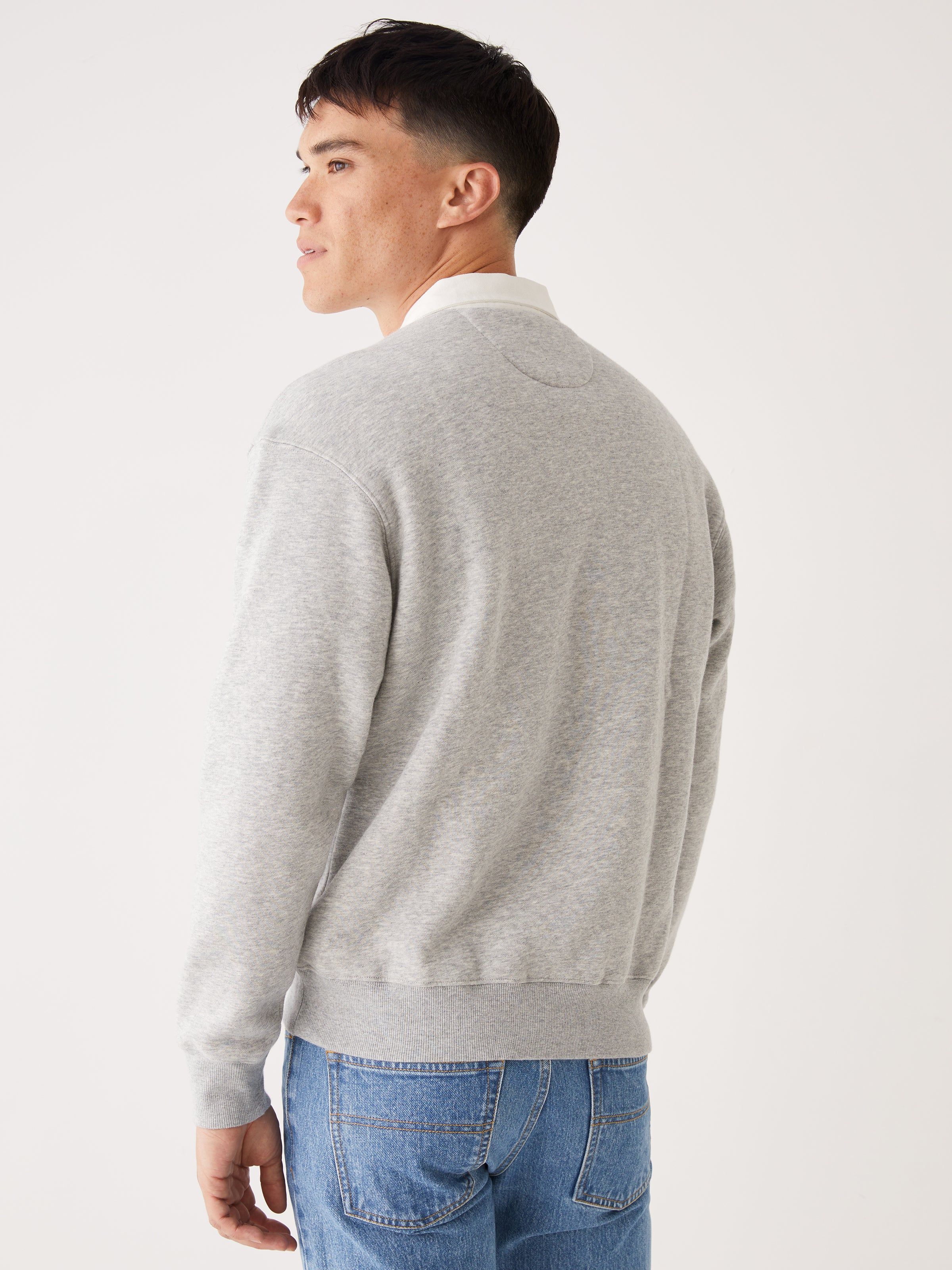 The French Fleece Polo Sweatshirt in Vintage Grey sold by Frank & Oak product image thumbnail 3