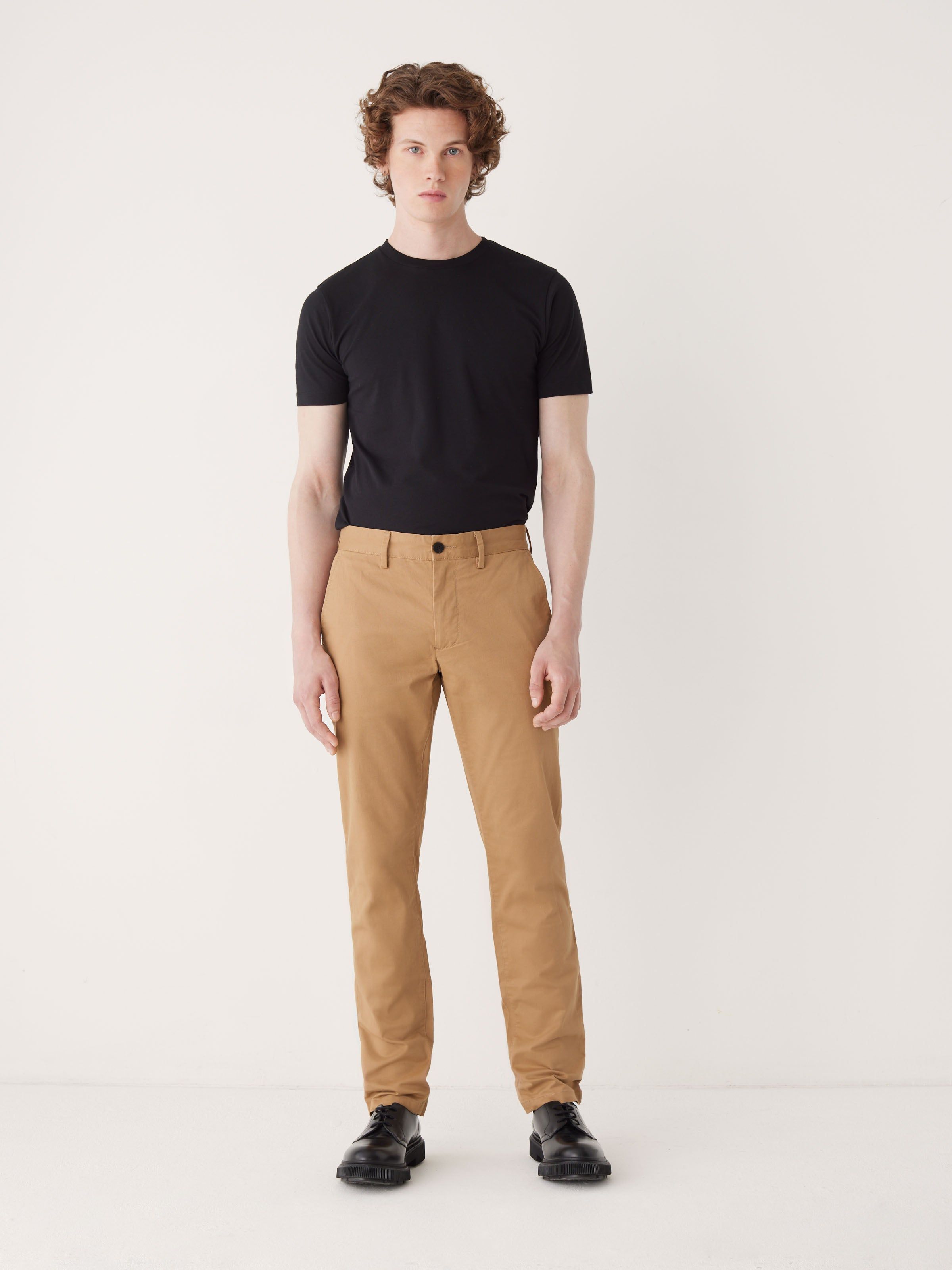 The Brunswick Slim Fit Chino Pant in Camel sold by Frank & Oak
