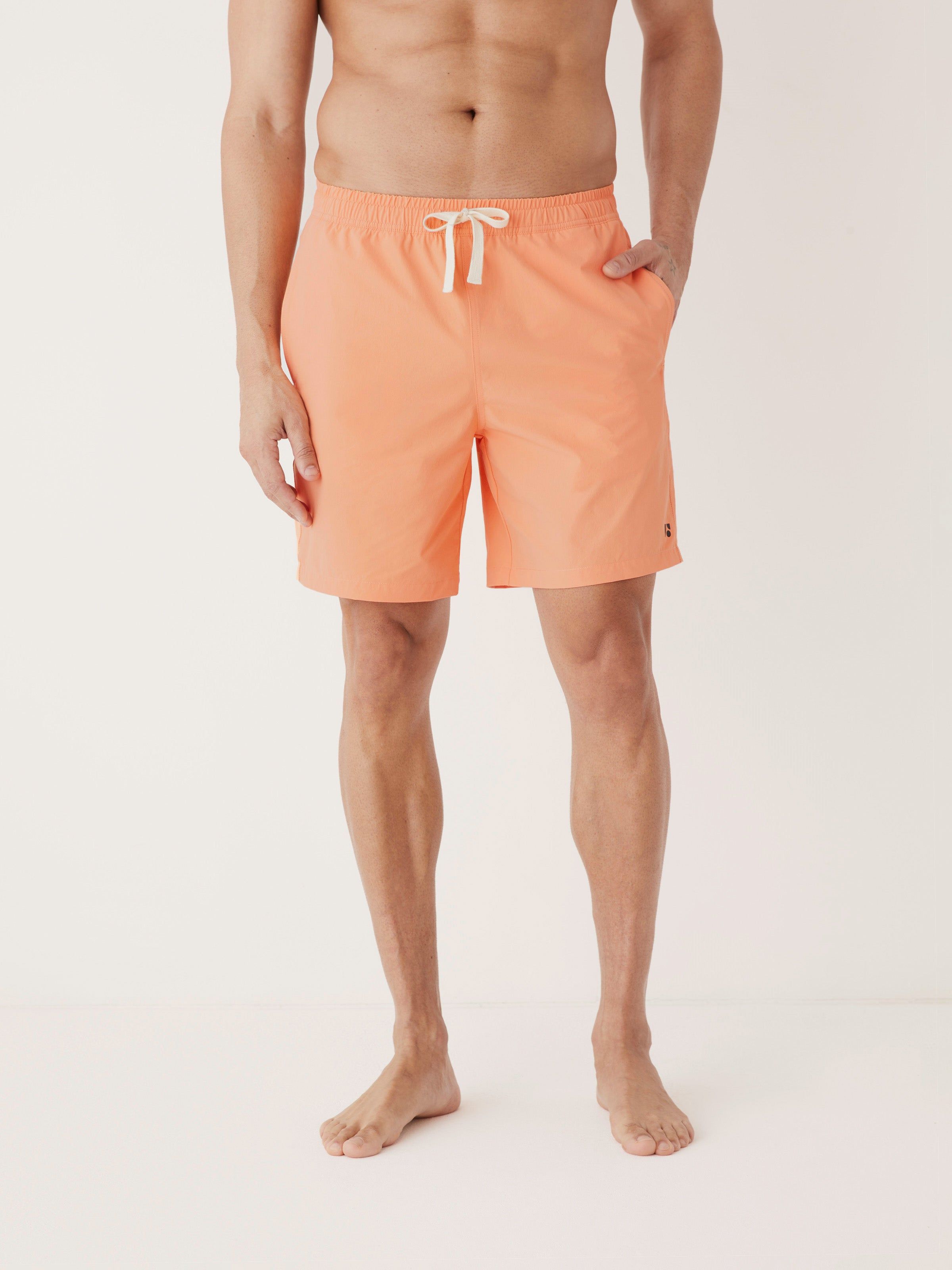 The 7in Swim Short in Coral sold by Frank & Oak product image thumbnail 3