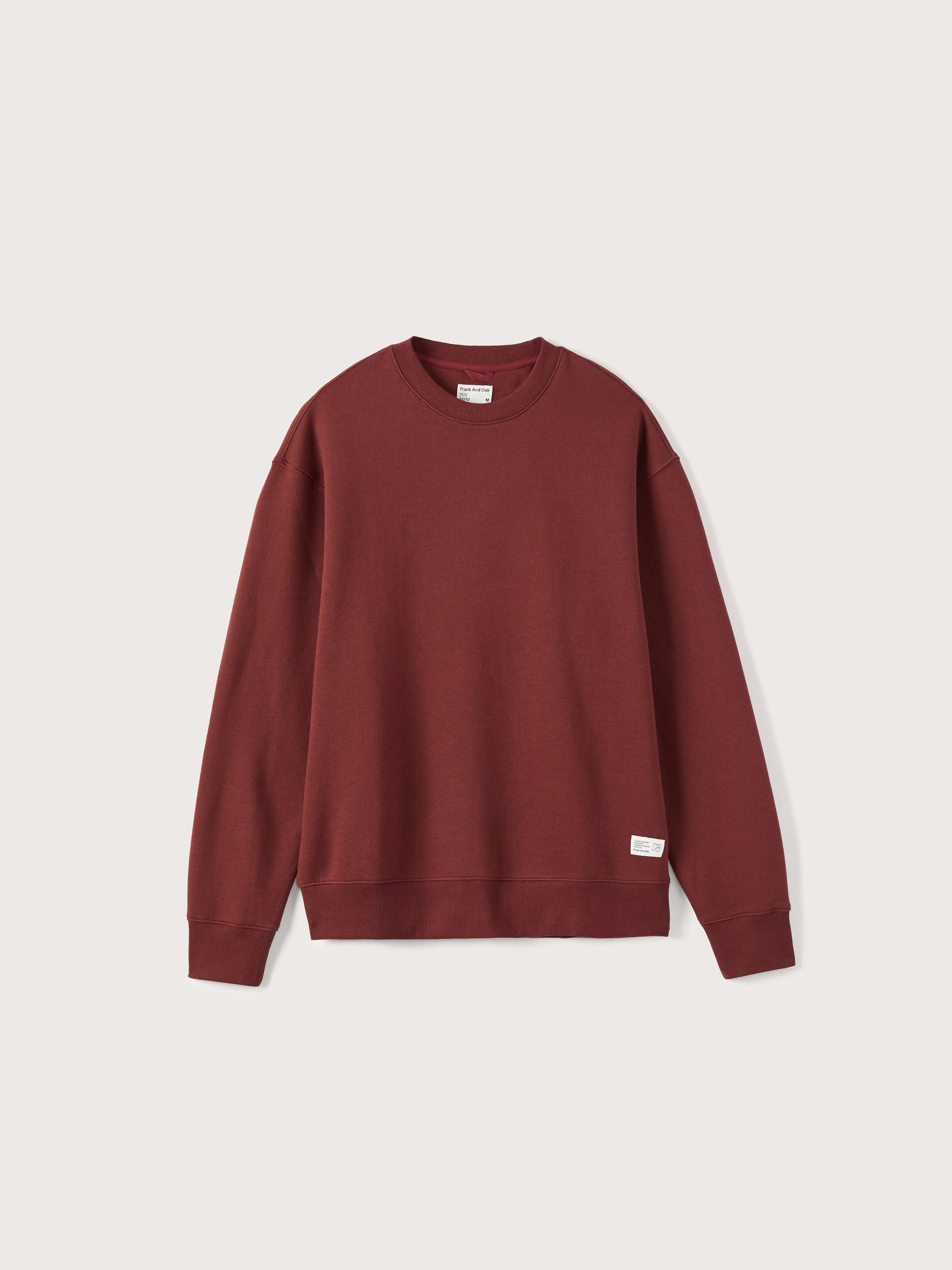 The French Fleece Crewneck in Dark Red sold by Frank & Oak product image thumbnail 4