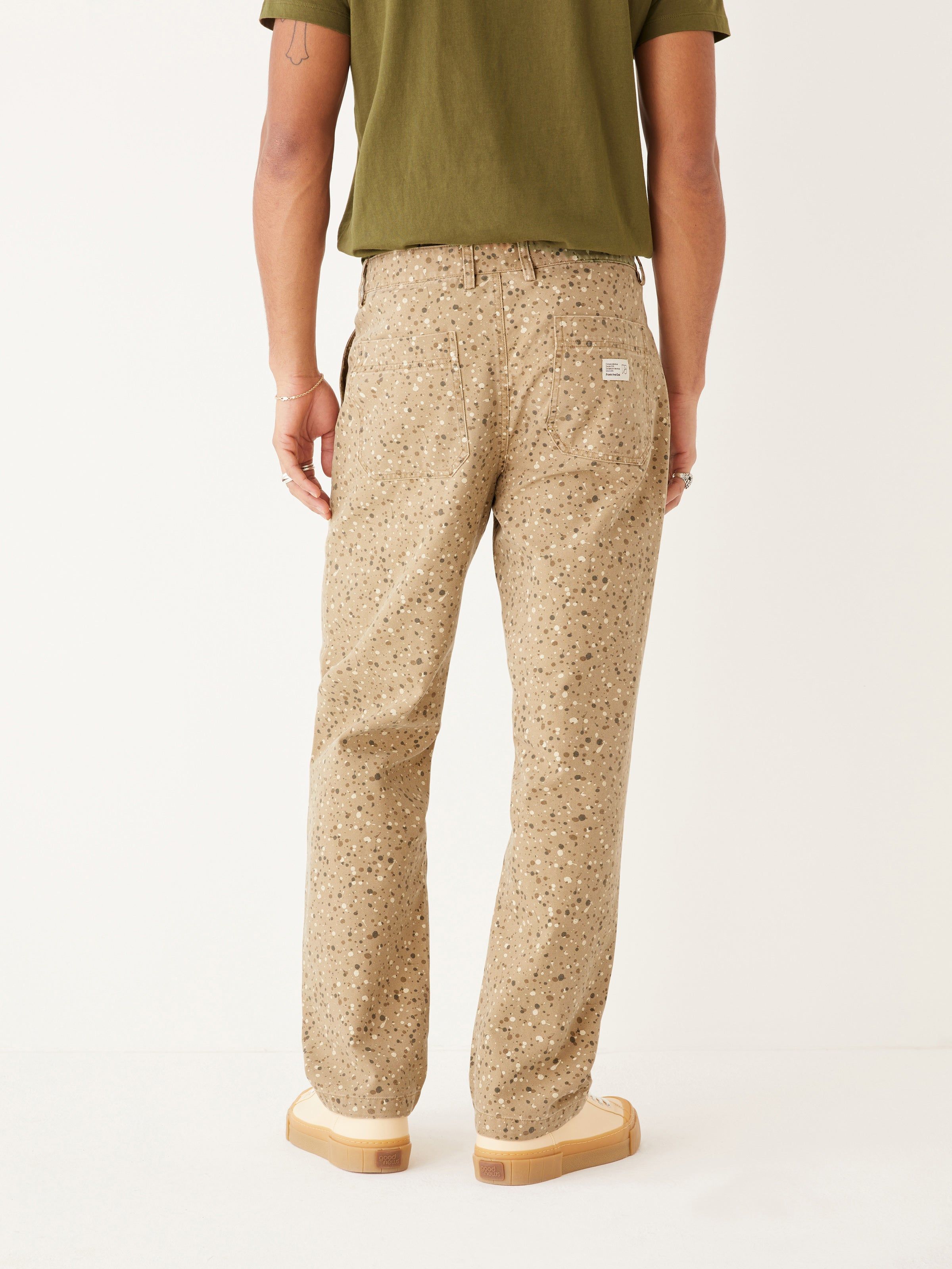 The Joey Straight Fit Printed Work Pant in Brown sold by Frank & Oak product image thumbnail 3