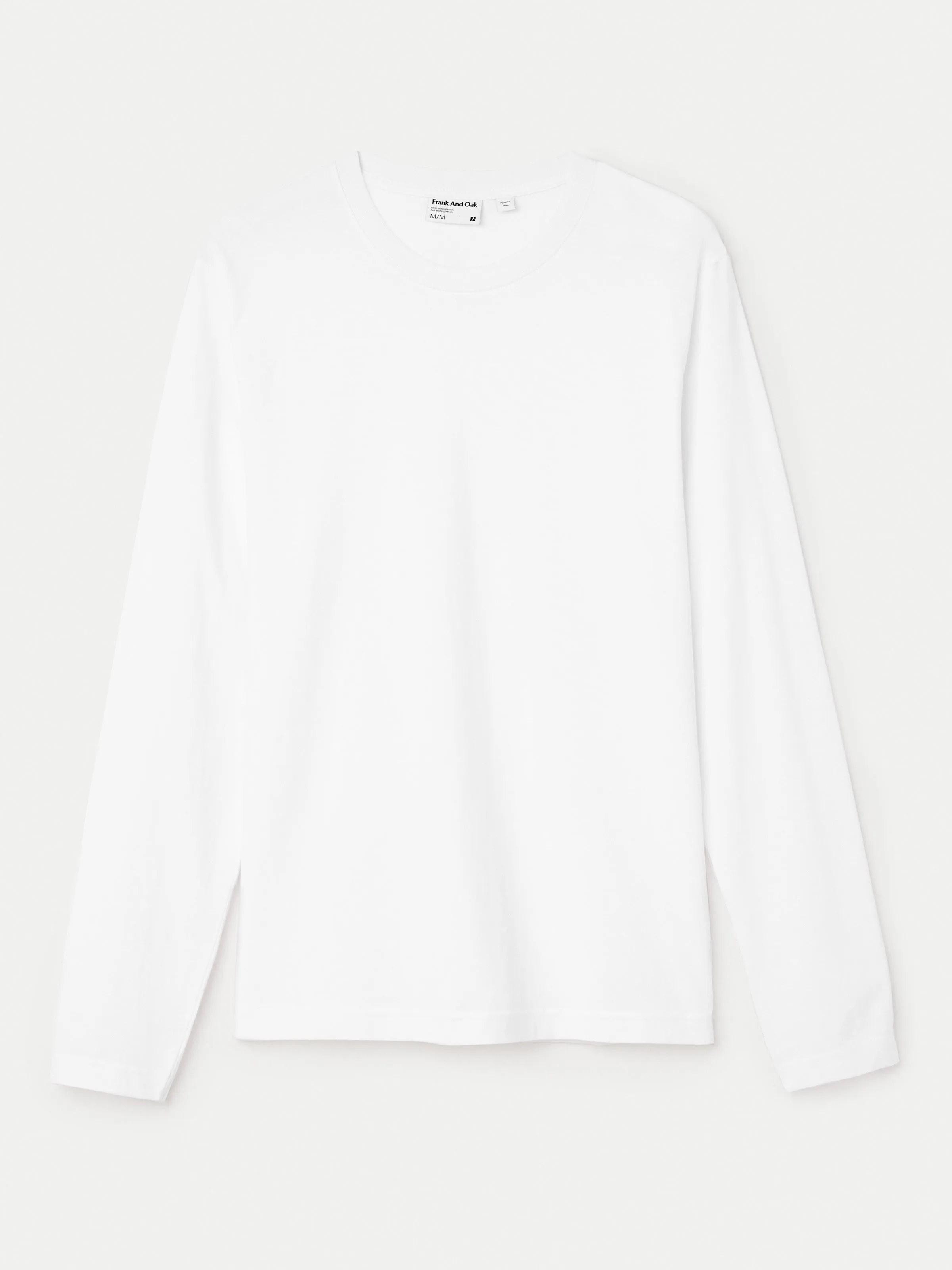 The Essential Long Sleeve T-Shirt in White sold by Frank & Oak product image thumbnail 5