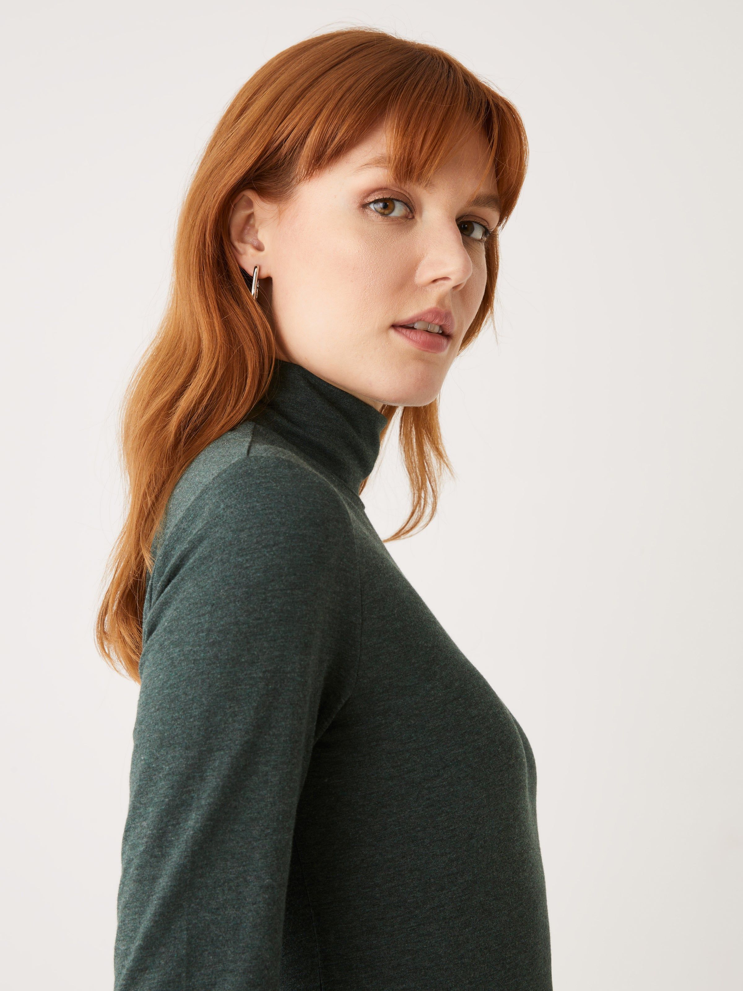 The Long Sleeve Mockneck in Dark green sold by Frank & Oak product image thumbnail 2