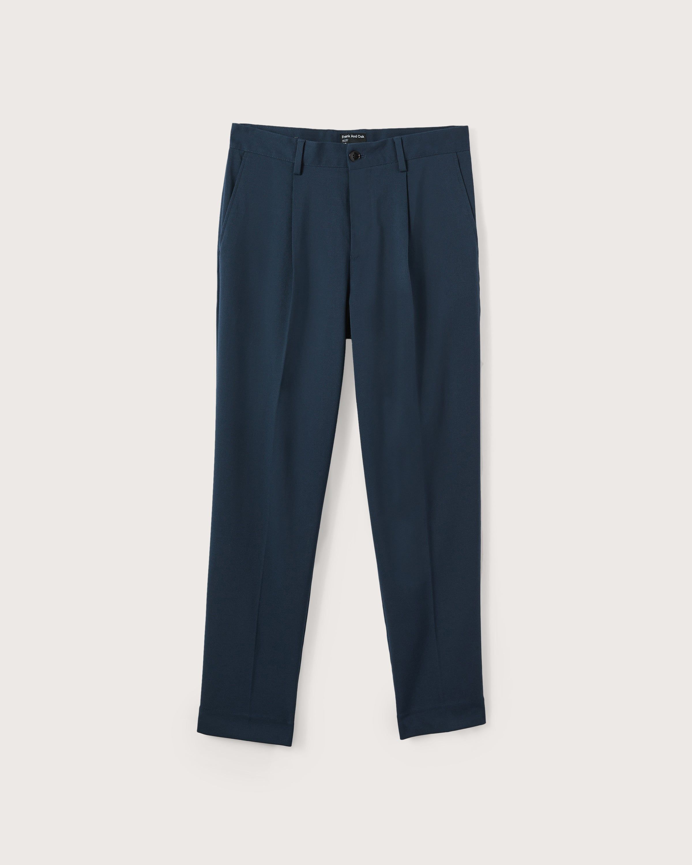 The Pleated Tapered Fit Pant in Dark Navy sold by Frank & Oak product image thumbnail 6