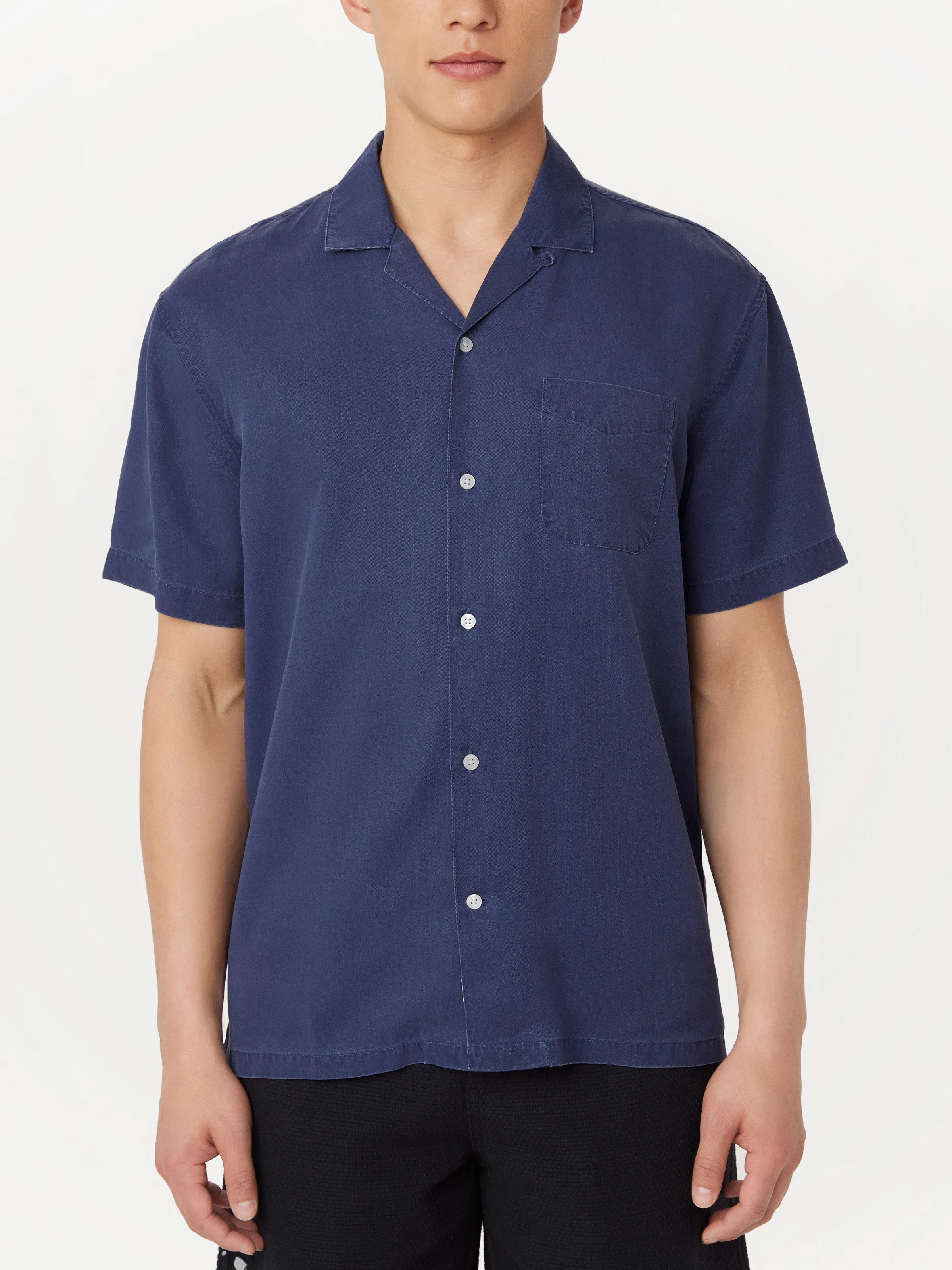 The Washed Camp Collar Shirt in Night Sky sold by Frank & Oak product image thumbnail 3