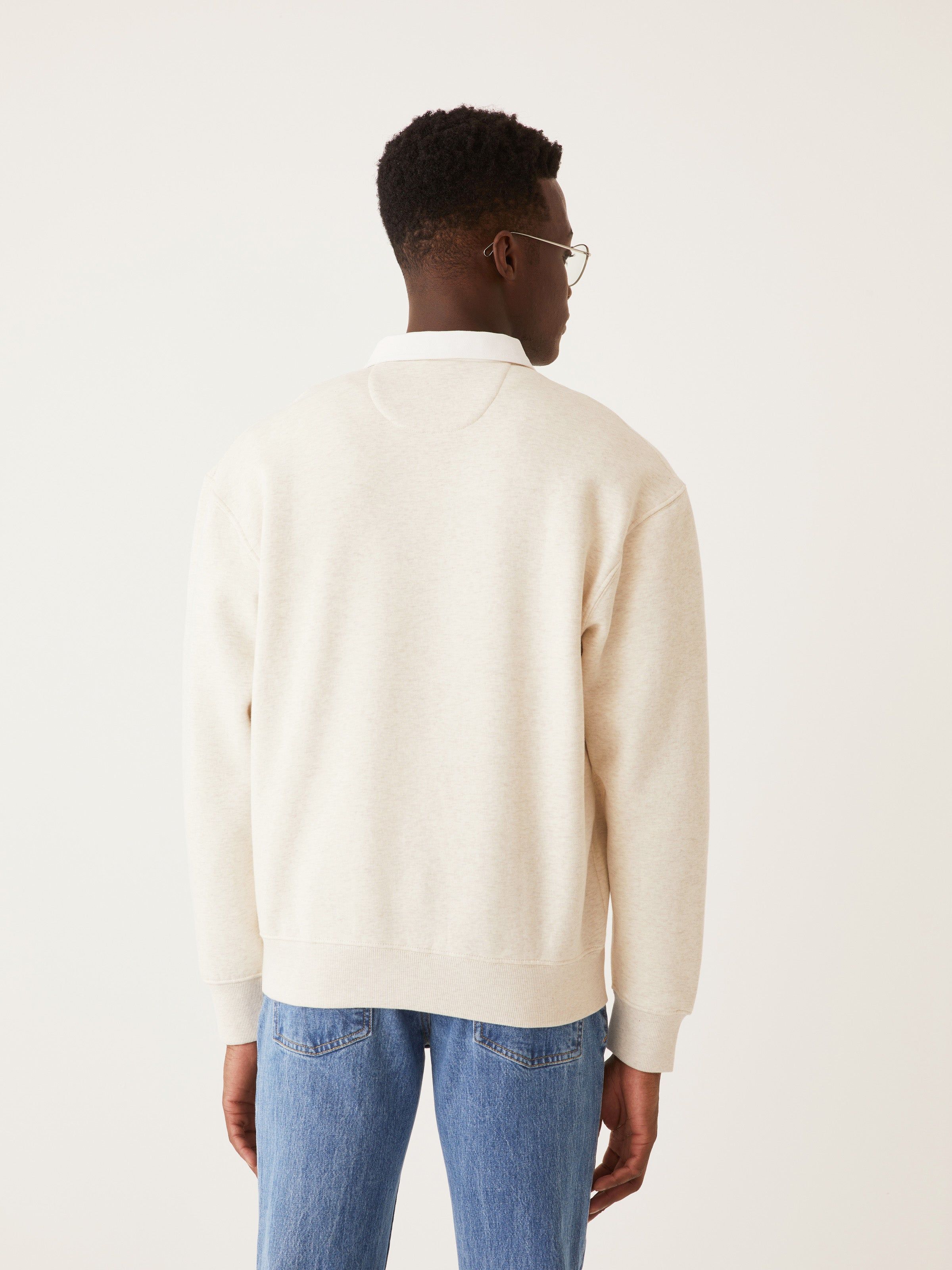 The Fleece Polo Sweater in White sold by Frank & Oak product image thumbnail 4