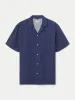 The Washed Camp Collar Shirt in Night Sky sold by Frank & Oak