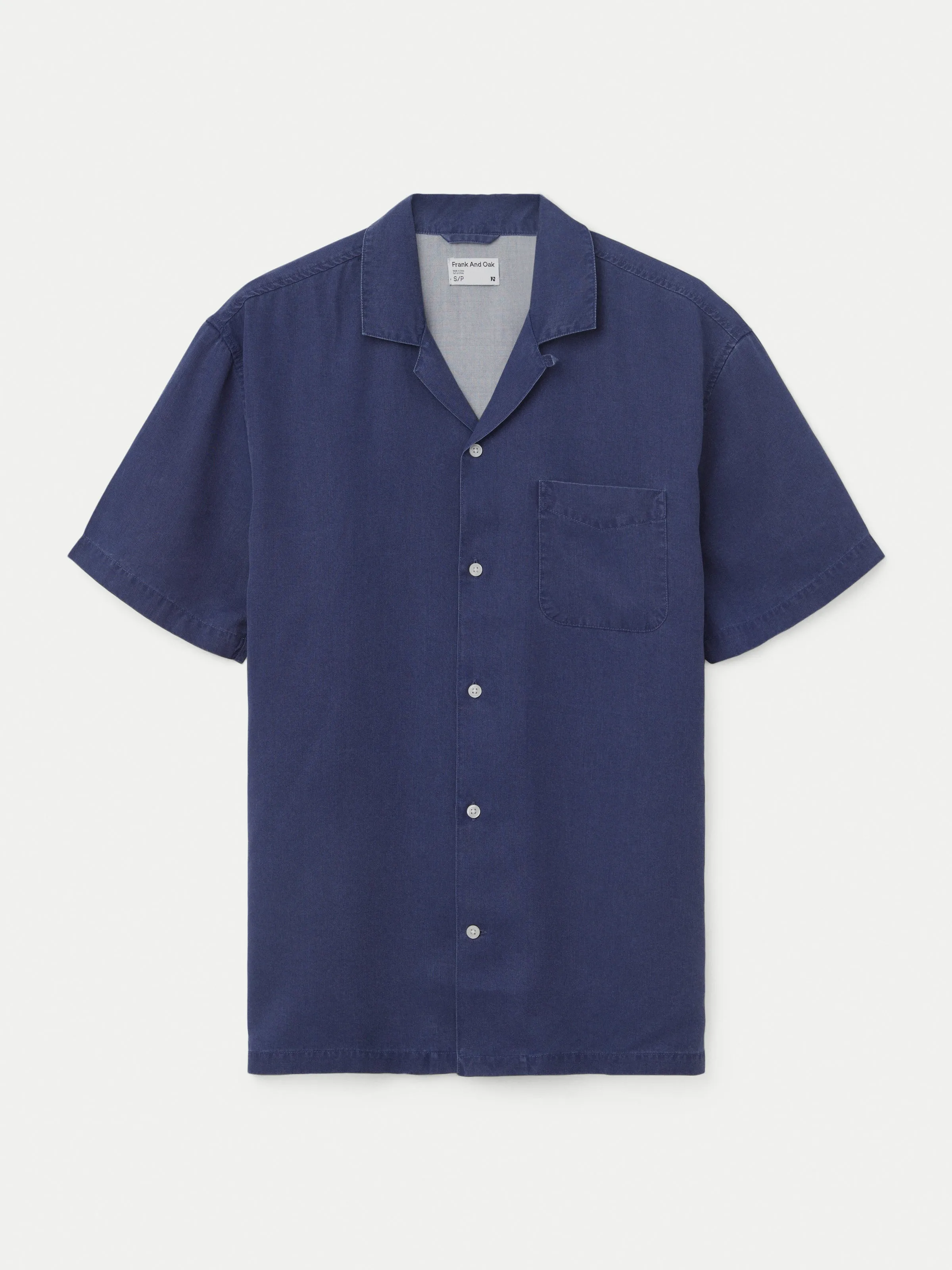 The Washed Camp Collar Shirt in Night Sky sold by Frank & Oak product image thumbnail 5