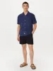 The Washed Camp Collar Shirt in Night Sky sold by Frank & Oak