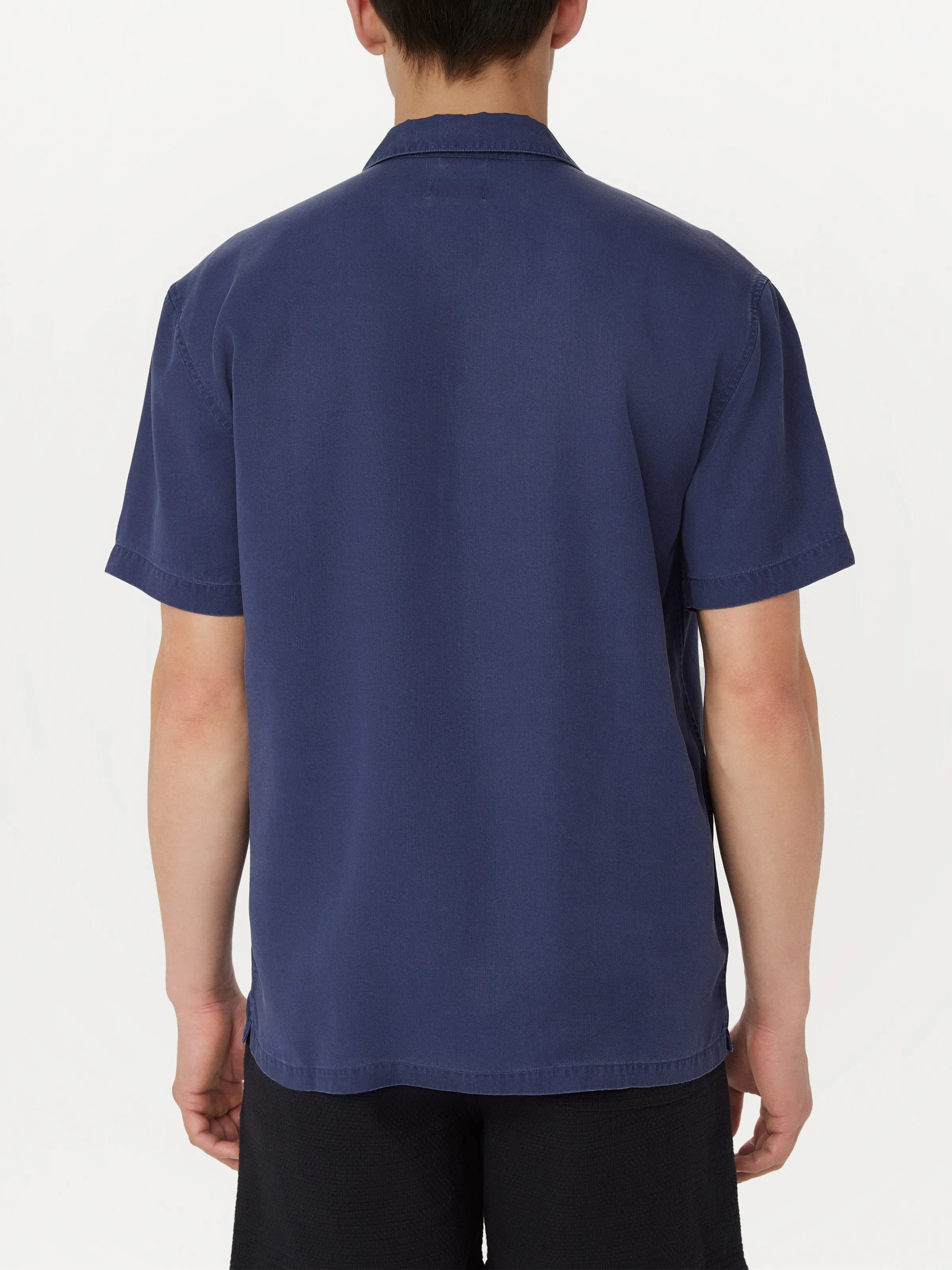 The Washed Camp Collar Shirt in Night Sky sold by Frank & Oak product image thumbnail 4