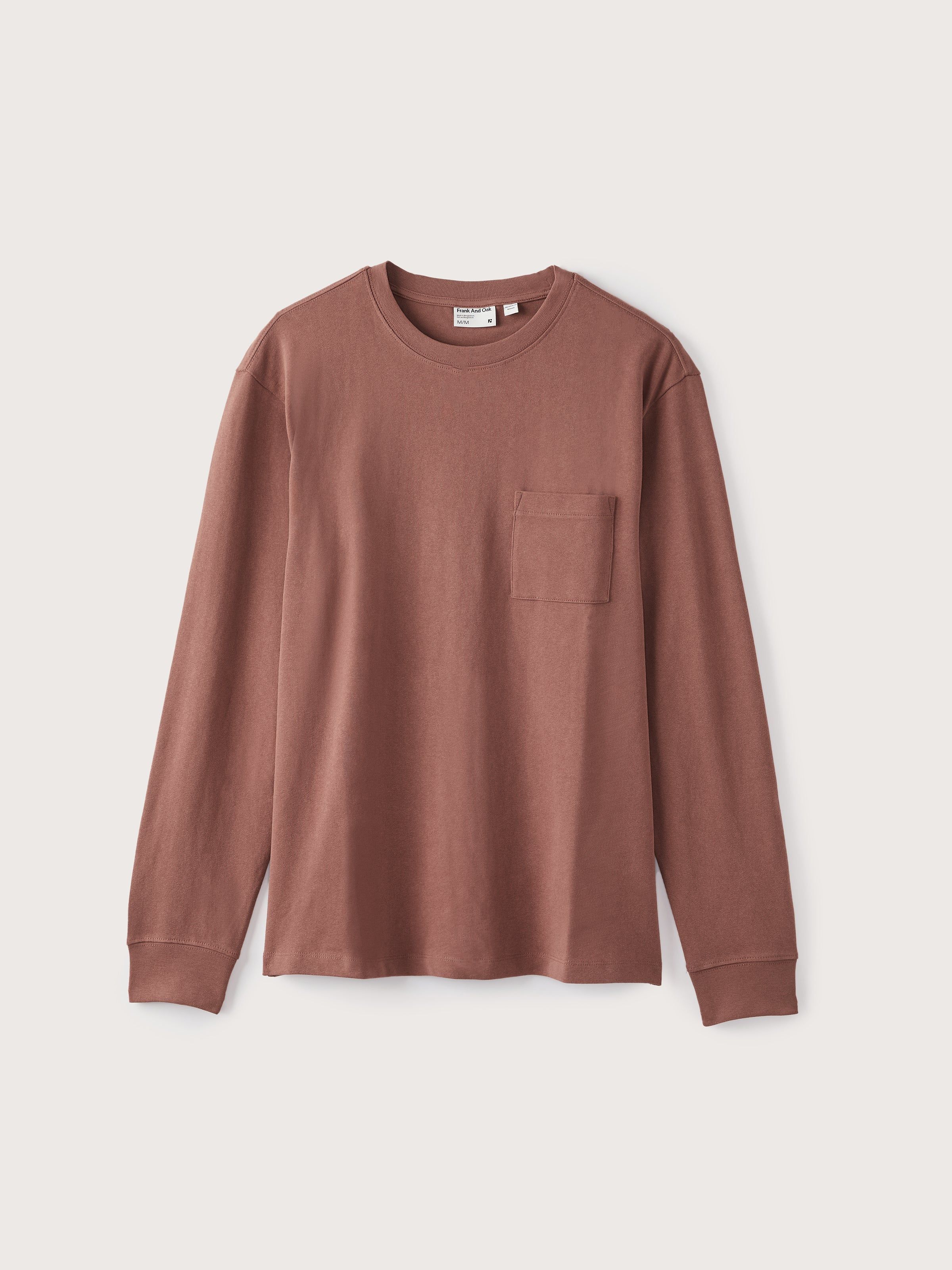 The Pocket Long Sleeve T-Shirt in Cognac sold by Frank & Oak product image thumbnail 5